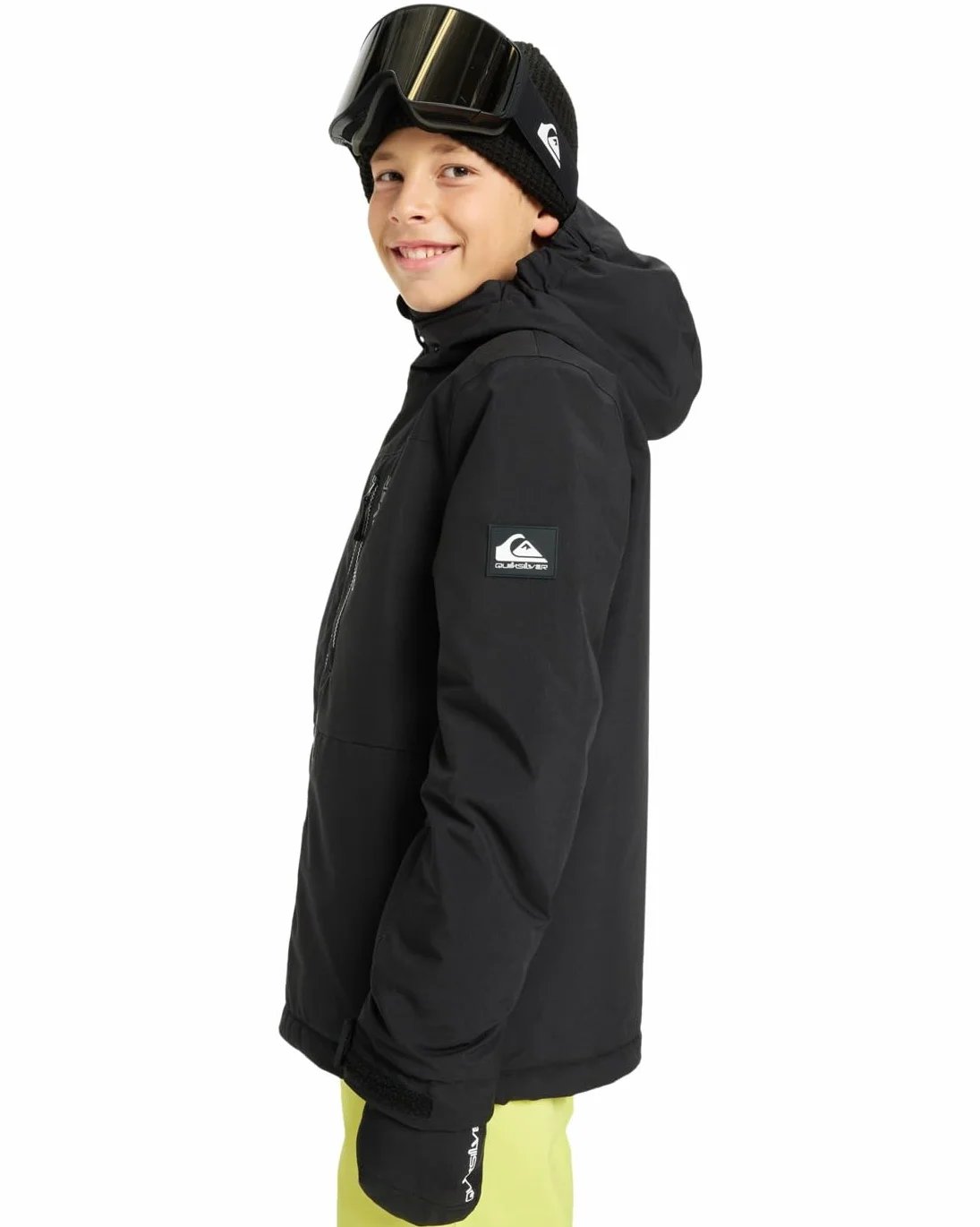 Quiksilver Kurtka śnieżna Side HIT solidna kurtka chłopięca czarna 6-7Y
