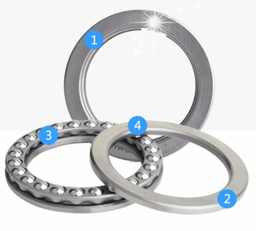 51104 Płaskie łożyska kulkowe, średnica wewnętrzna 20mm, średnica zewnętrzna 35mm, grube 10 mm, 2 sztuk