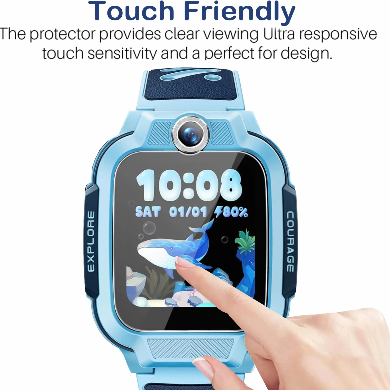 Folia ochronna do zegarka imoo Watch Phone Z3, folia ochronna na wyświetlacz, przezroczysta HD [odporna na zarysowania], szkło ochronne, wysoka twardość, pełne pokrycie, folia pancerna do