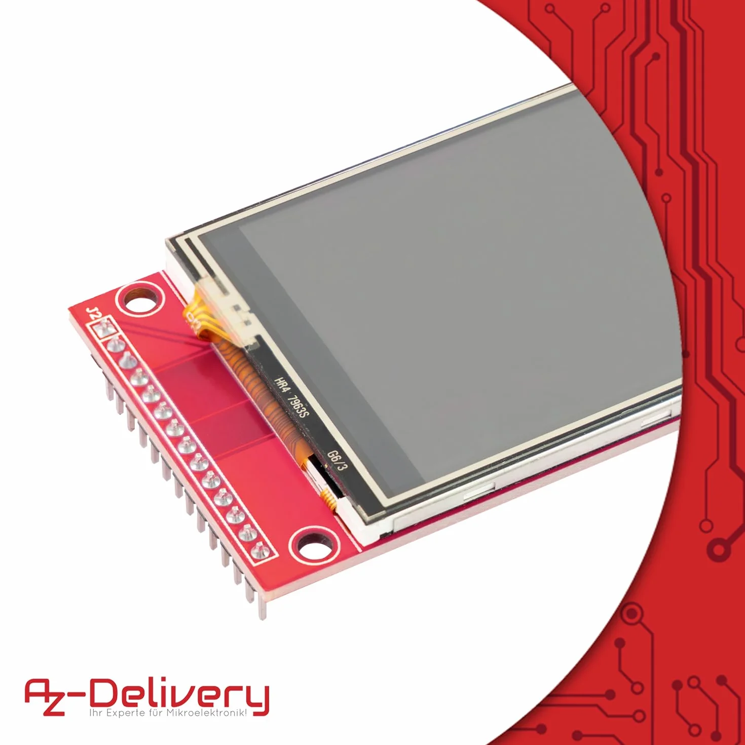 AZDelivery 1 x 2,4 cala LCD TFT ekran dotykowy - Kompatybilny z Arduino i Raspberry Pi - Rozdzielczość 320 x 240, sterownik ILI9341, interfejs SPI