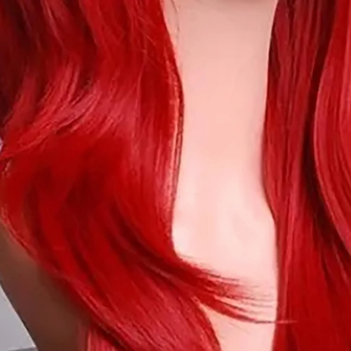Długie Kręcone Faliste Czerwone Peruki dla Kobiet, Oddychająca Miękka Wygodna Czerwona Peruka z siatką na Włosy Włókno Syntetyczne Peruka na Halloween Święta Cosplay Impreza
