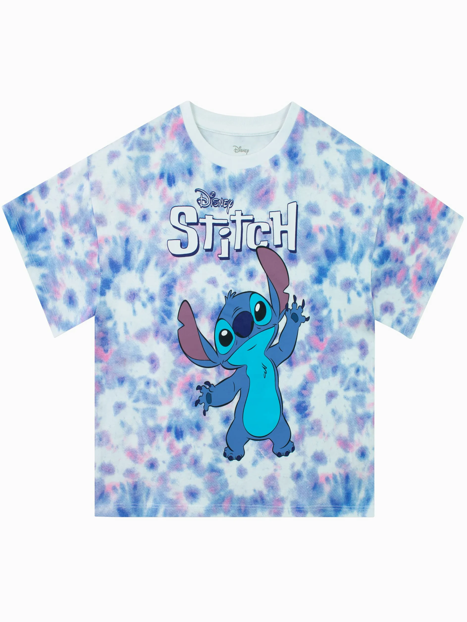 Disney Lilo i Stitch Koszulka | Ubrania w stylu Tie Dye z postacią Stitcha dla dzieci | Oficjalne prezenty Lilo i Stitch dla dziewczynek