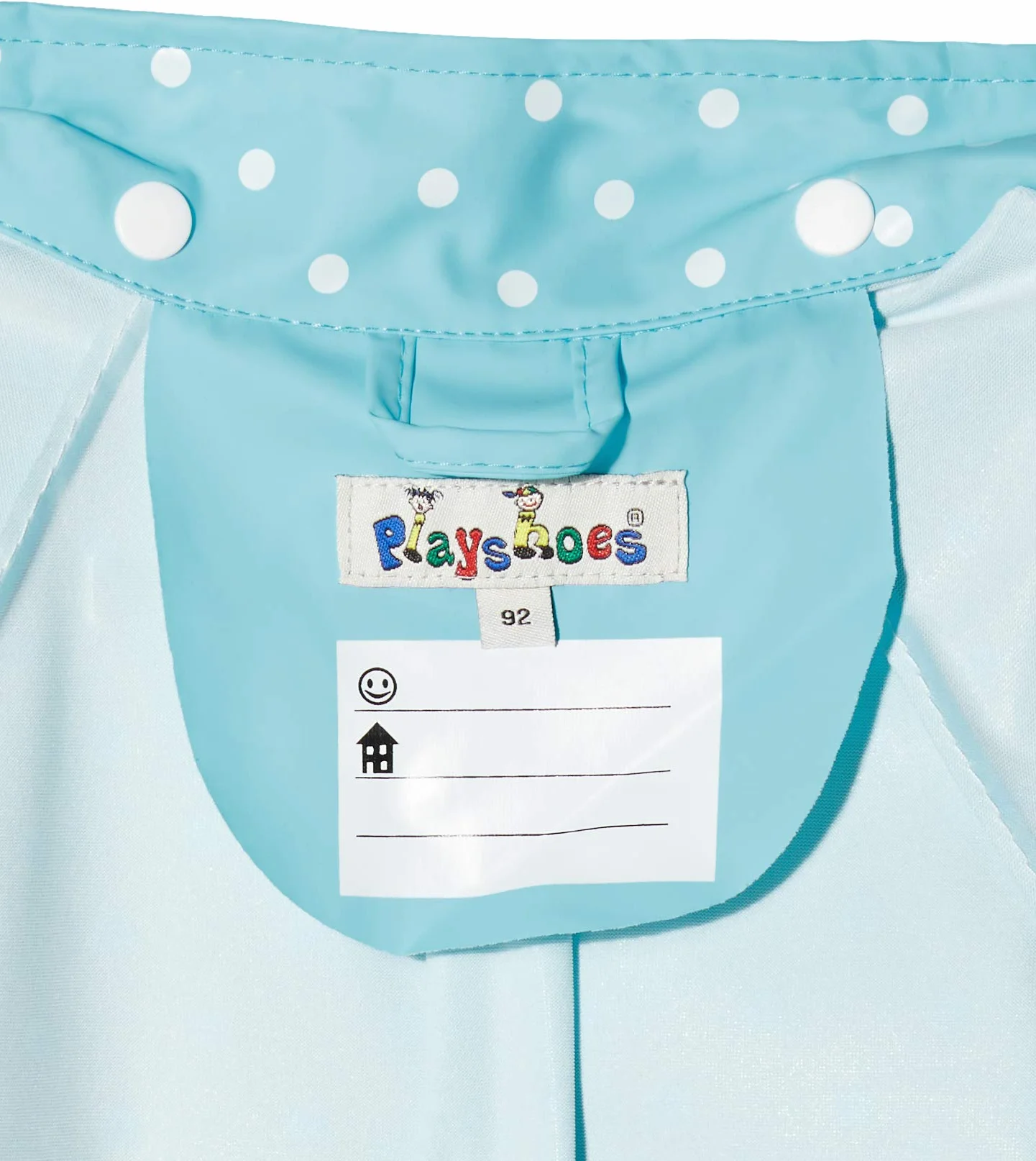 Playshoes Kurtka przeciwdeszczowa dla dzieci wiatroszczelna wodoszczelna turkusowe kropki 104