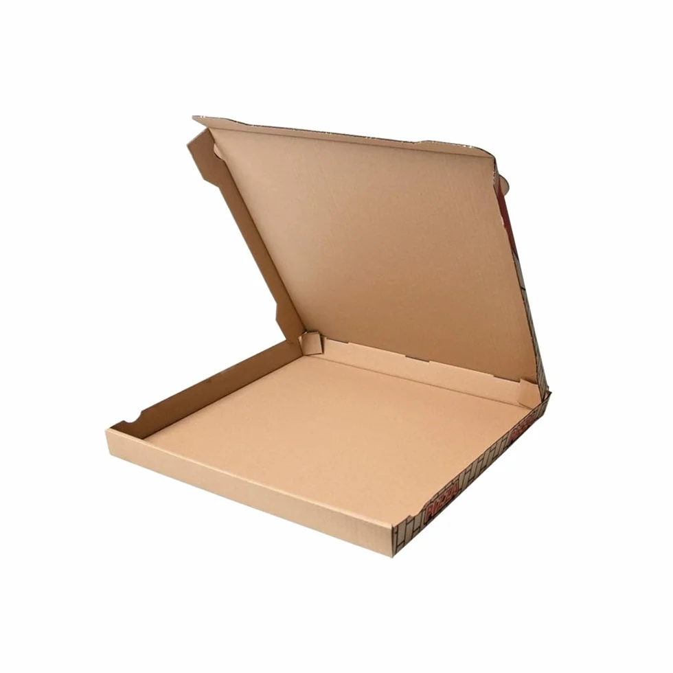 Paxit - pudełko na pizzę 50 sztuk, karton na pizzę 350x350x40 mm z nadrukiem, 3-warstwowe, gramatura pudełka: 395 g/m2, dziurkowane opakowanie do transportu pizzy, karton do pizzy fala B