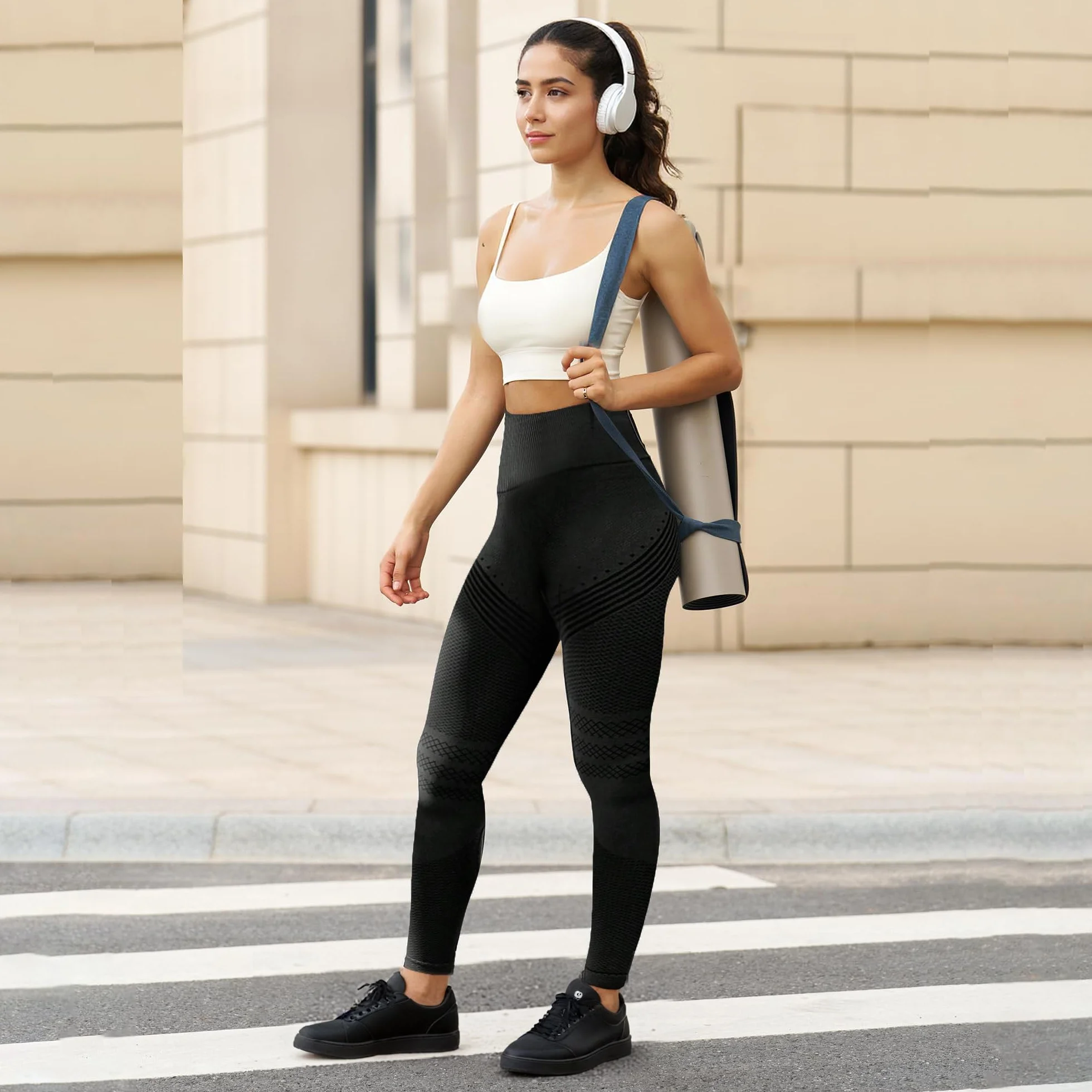 Legginsy antycellulitowe, sportowe legginsy push-up dla kobiet, nieprzezroczyste, kompresyjne, sportowe spodnie z wysokim stanem, joga, pilates