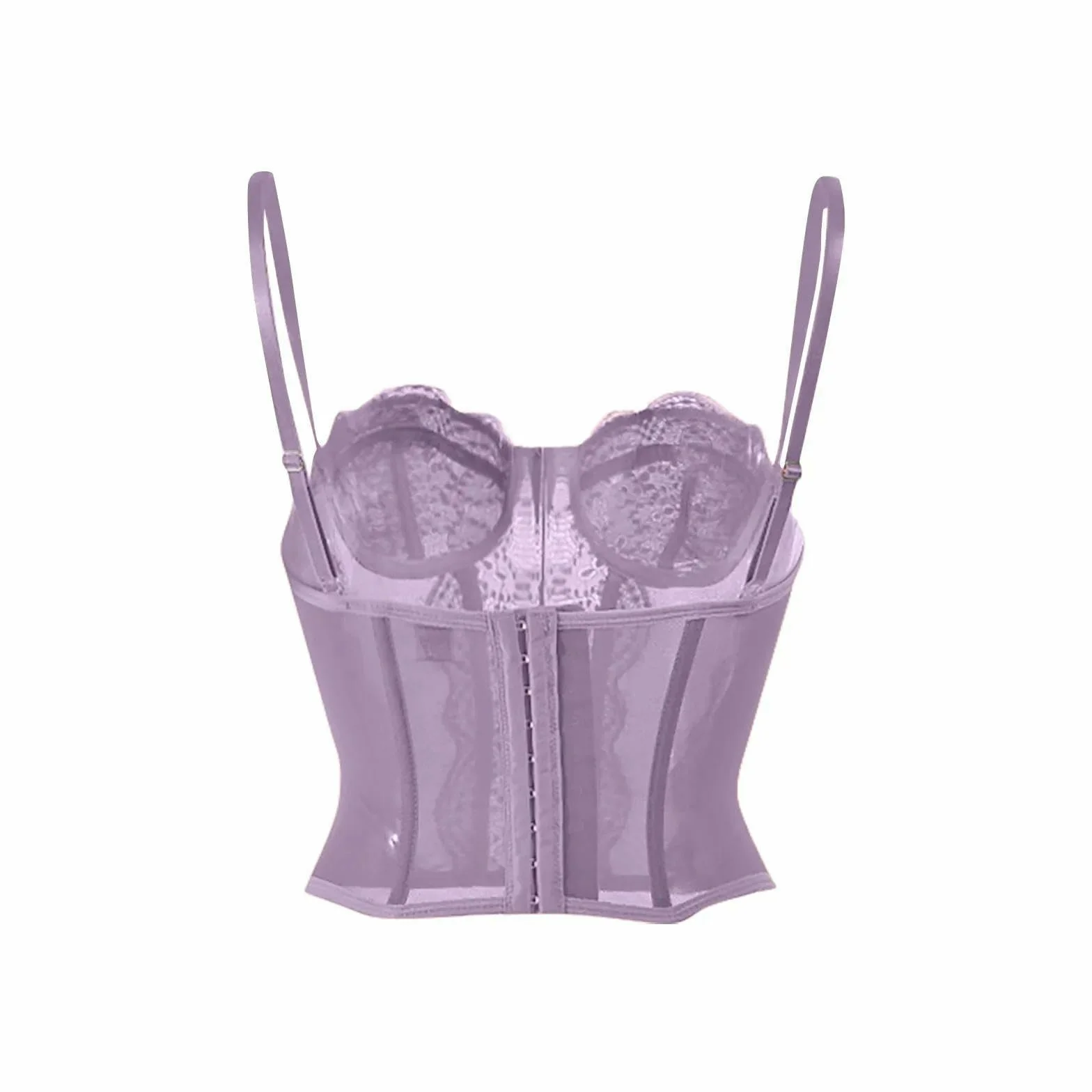 Trener talii Body Shaper dla kobiet Moda Seksowny damski gorset Crop Tops Punk Rock Goth Bustier Bra Night Club Party Cropped Vest Ladies Push Up Top-a-Blue-S