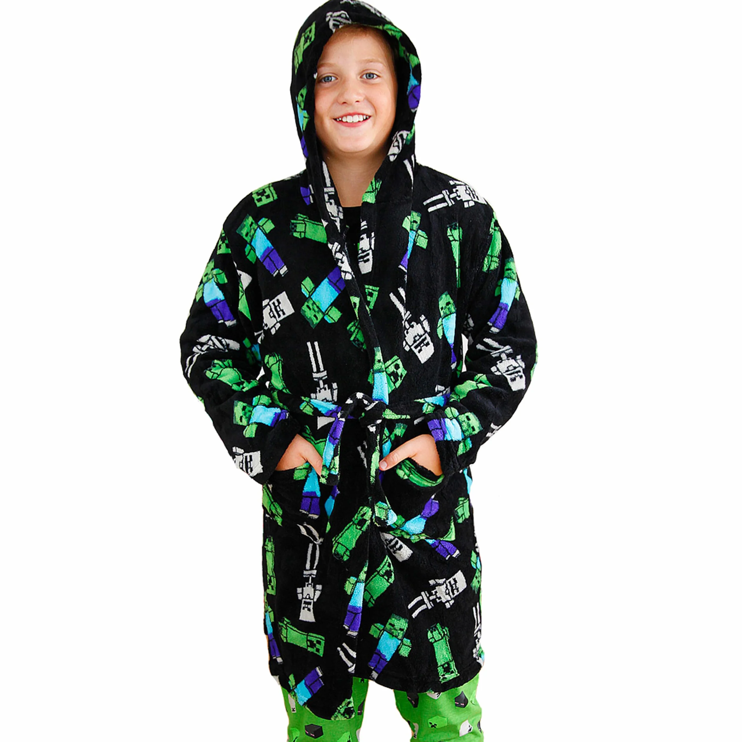 Szlafrok Minecraft Creeper Dla Chłopców Bielizna Nocna