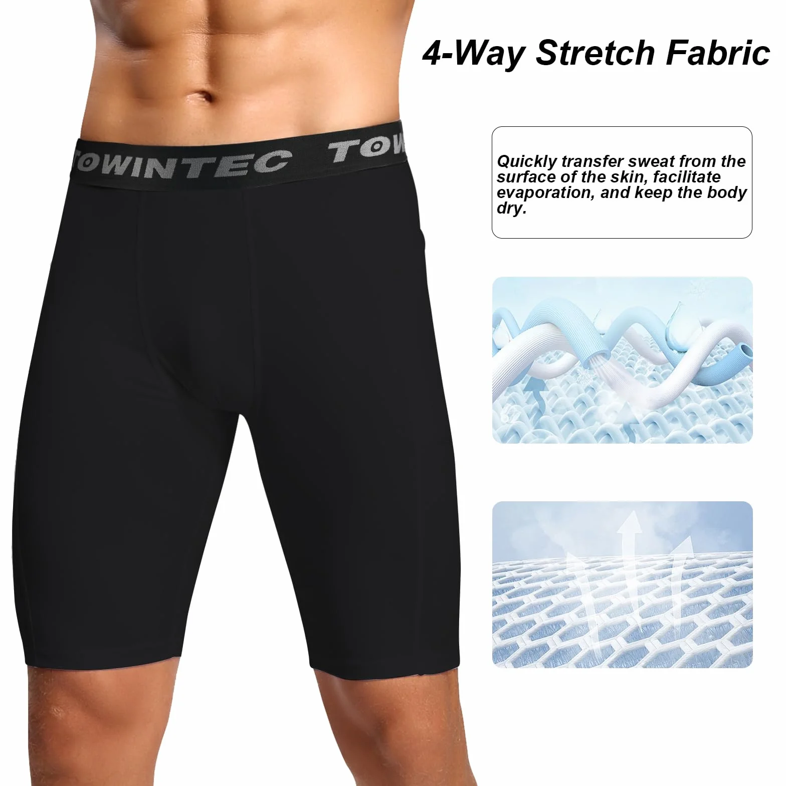 Męskie spodenki kompresyjne z kieszenią sportowe legginsy do biegania spandex warstwa bazowa krótkie