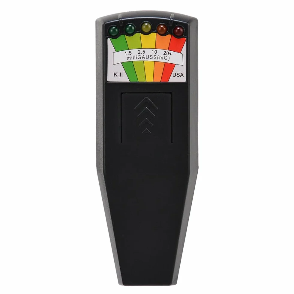 K2 przenośny detektor promieniowania elektromagnetycznego, 5 diod LED, miernik Ghost Hunting Equipment K2, do biura, domu, polowania na duchy, 50 Hz - 20 000 Hz, czarny