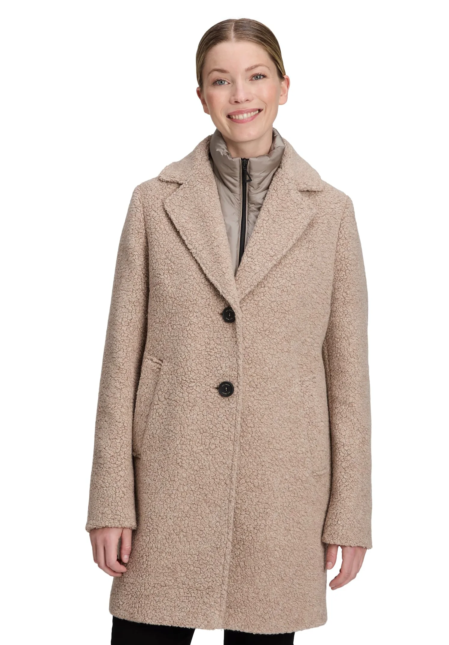Gil Bret Płaszcz damski, wełniany płaszcz, taupe Grey, 44
