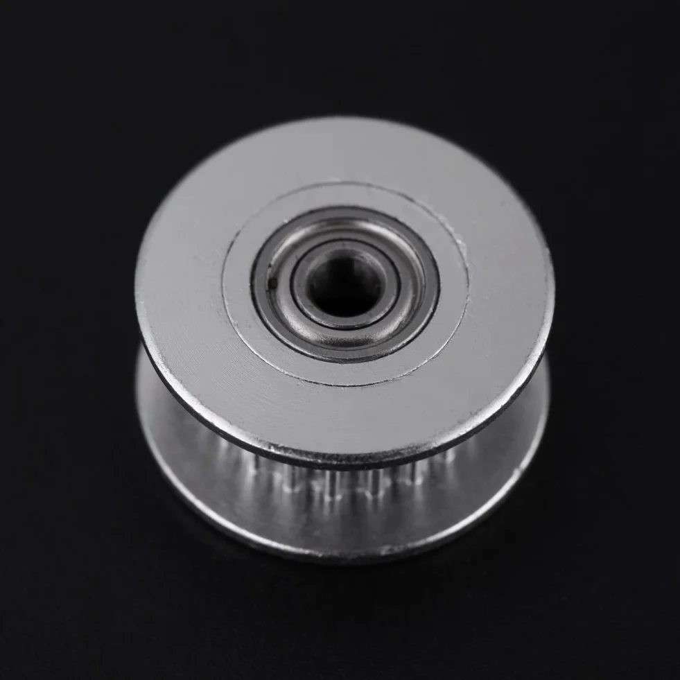 Akcesoria do drukarek 3D, 5 sztuk aluminiowego koła rozrządu 2GT, średnica otworu 3 mm / 5 mm, 16/20 zębów lub bez zębów dla szerokości paska 6 mm / 10 mm (W6 mm, 20T, otwór 3, ząb)