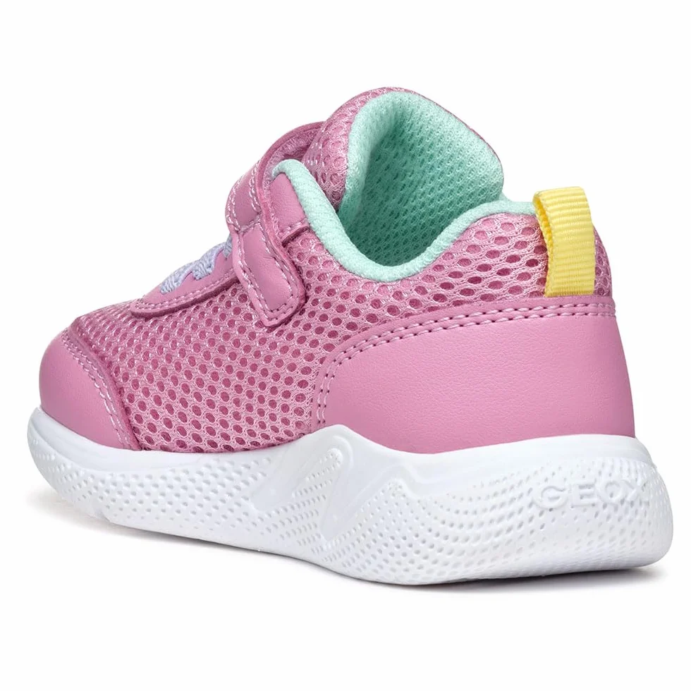 Geox Niemowlęta B SPRINTYE Girl D Sneakers, różowe/Watersea, 23 EU, różowy, 23 EU