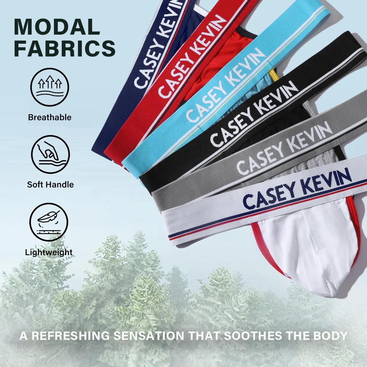 Casey Kevin Jockstrap Męskie stringi stringi seksowne stringi z wiszącą bielizną oddychająca sportowa Jock