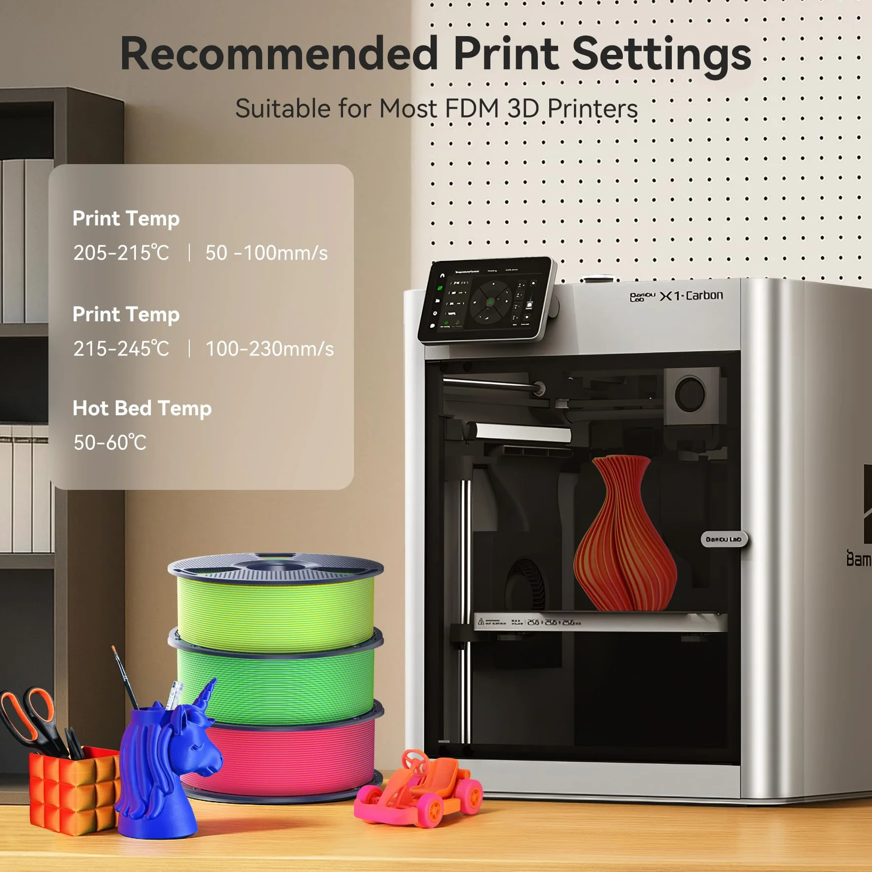 SUNLU Dwukolorowy matowy filament PLA 1,75 mm, matowy filament do drukowania 3D z 2-kolorowym gradientem, dokładność wymiarowa +/- 0,02 mm, szpula 1 kg, niebiesko-czerwony