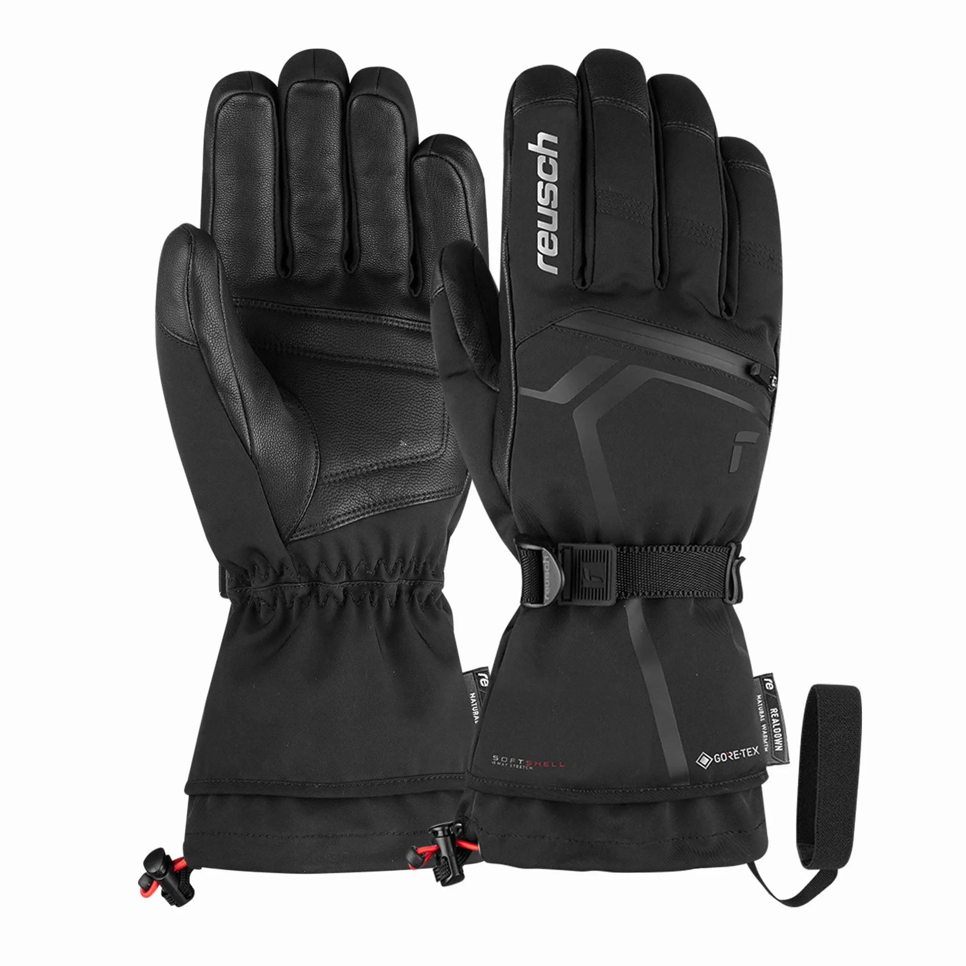 Reusch Down Spirit Gore-TEX bardzo ciepłe, wodoodporne, wiatroszczelne i oddychające rękawiczki zimowe, uniseks, rękawiczki na palec, rękawice śniegowe, rękawice narciarskie, dla mężczyzn i kobiet