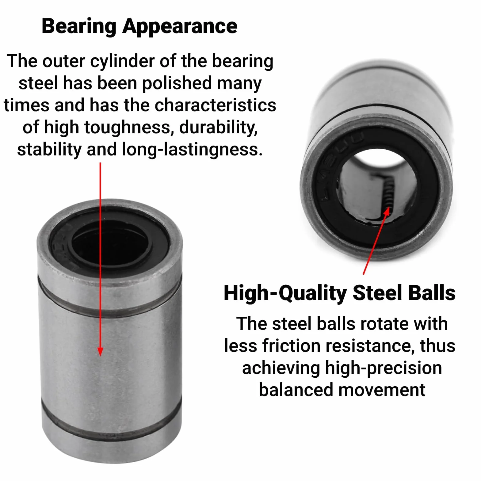 10 Sztuk Lm8uu Podwójne Liniowe Lm8uu Misumi, łożyska Liniowe łożyska 8mm Uszczelniony Cylinder Ruch Liniowy łożysko do 8mm Pręt 3D Drukarki CNC Części