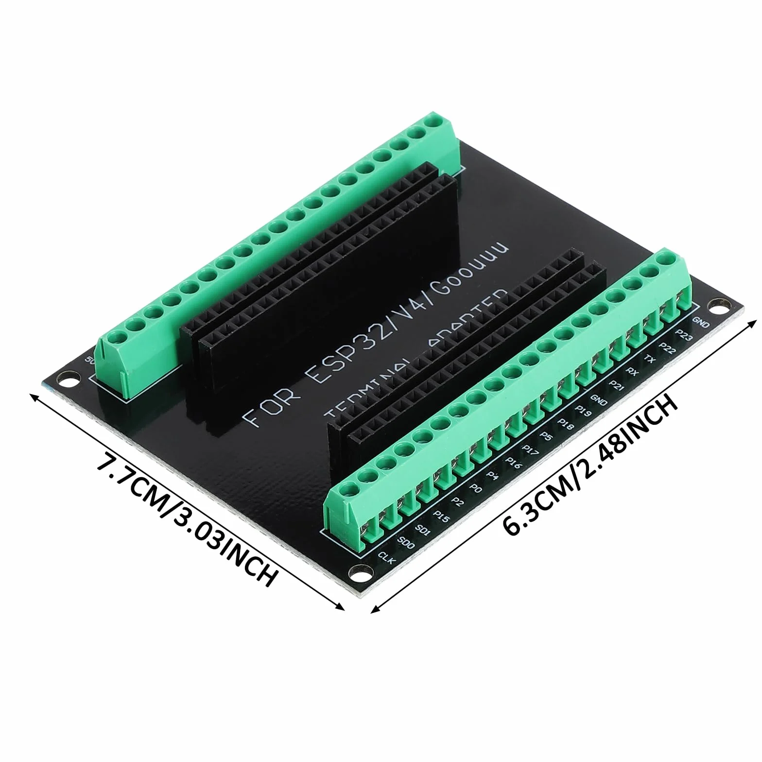 TNSLAND Zestaw 3 szt. ESP32-WROOM-32 Breakout Board 38PIN Shield GPIO 1 w 2 do 38pin ESP32 deska rozwojowa ESP32 Wroom Board Terminal Adapter rozszerzenie