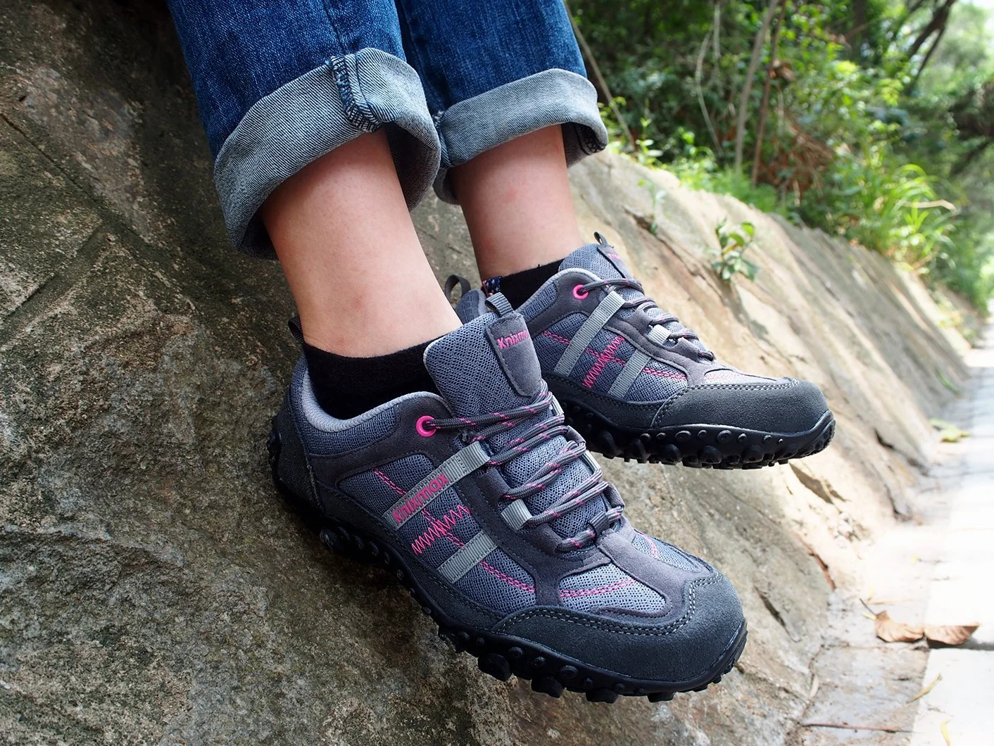 Knixmax Buty trekkingowe dla kobiet i mężczyzn, lekkie buty trekkingowe, buty outdoorowe, oddychające, antypoślizgowe, rozm. 36-46