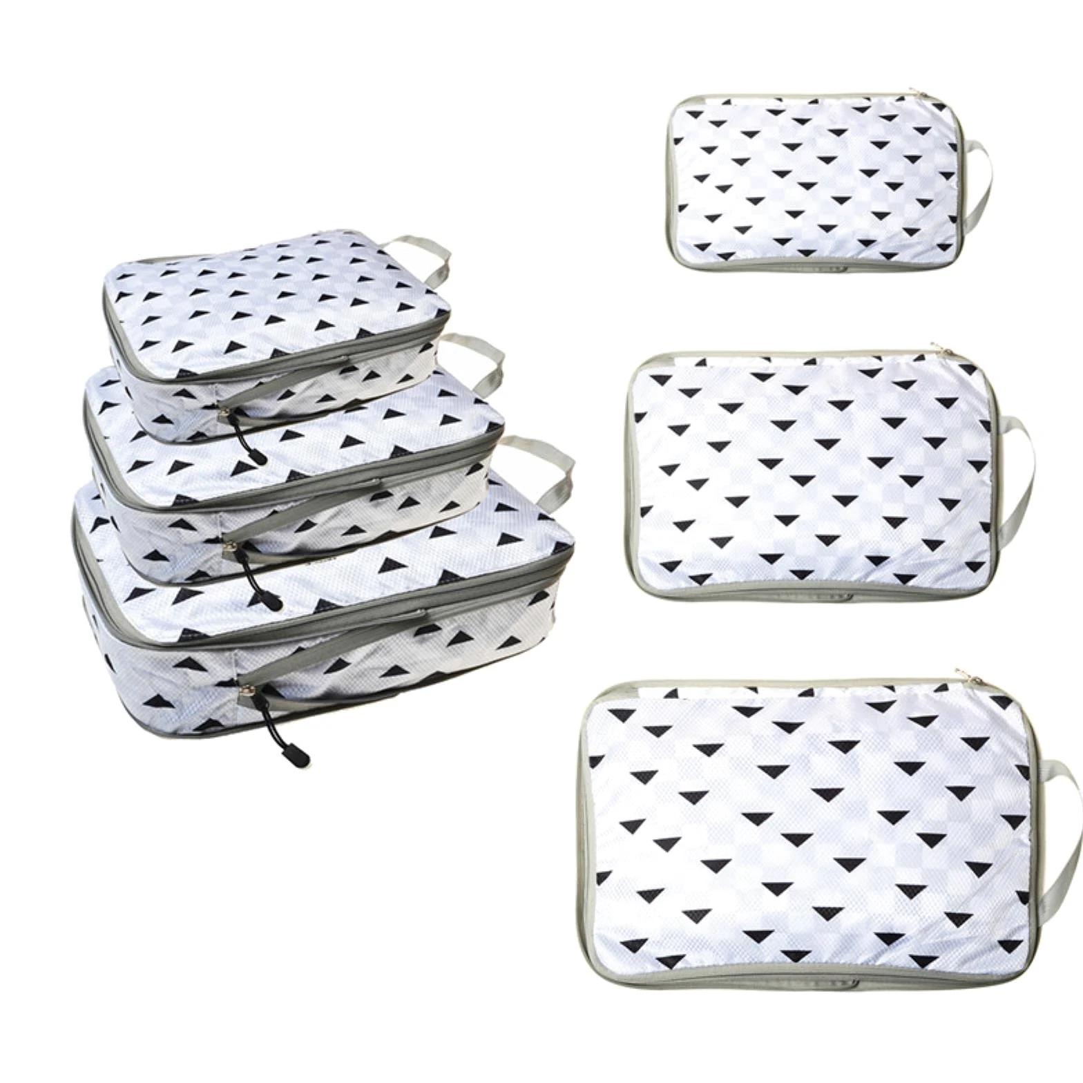 1 szt. Kostki do pakowania Składana wodoodporna torba podróżna do przechowywania Walizka Nylon Przenośna z torebką Organizator bagażu – duży 40X30CM Tylko 1, czarny (niebieski, błękitny średni Tylko