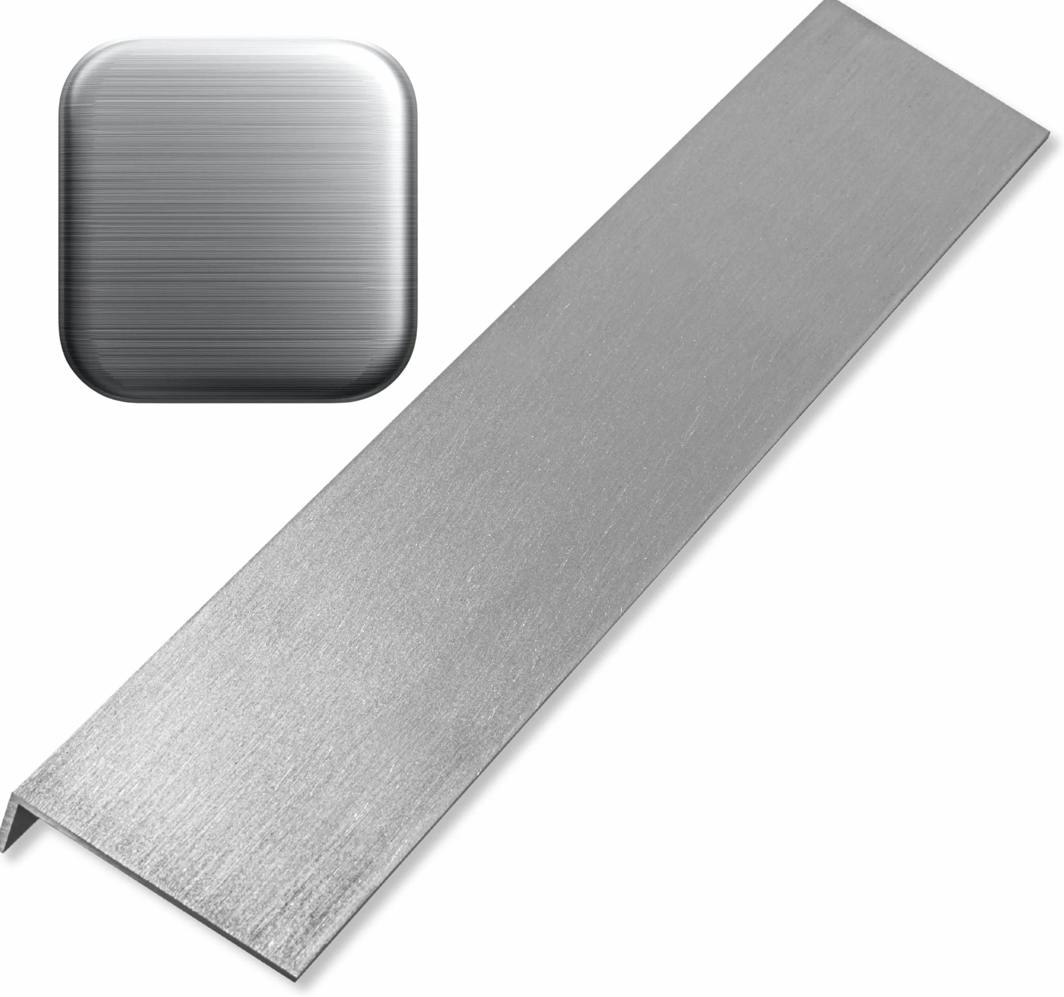 GAL - INDUSTRIAL Kątownik Aluminiowy Szczotkowany 60x40 mm | Grubość 3 mm | Długość 130 cm | Cięcie na Wymiar | Lekki i Wytrzymały Profil Aluminiowy | DIT, Wykończenie Wnętrz