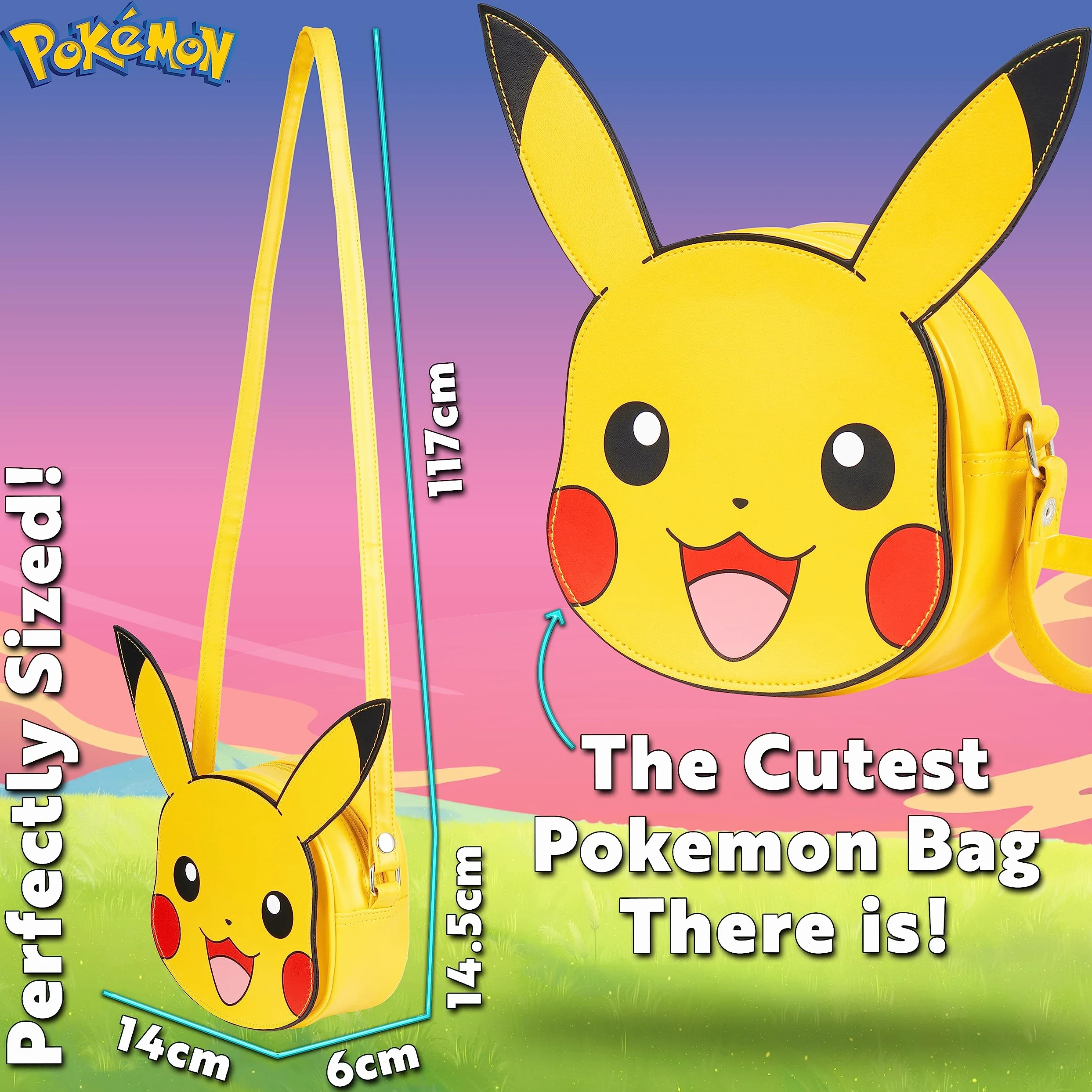 Pokemon Torba na ramię dla dziewcząt Pikachu Torba na ramię Dzieci Dziewczyny Akcesoria Oficjalny Towar Pokemon Prezenty