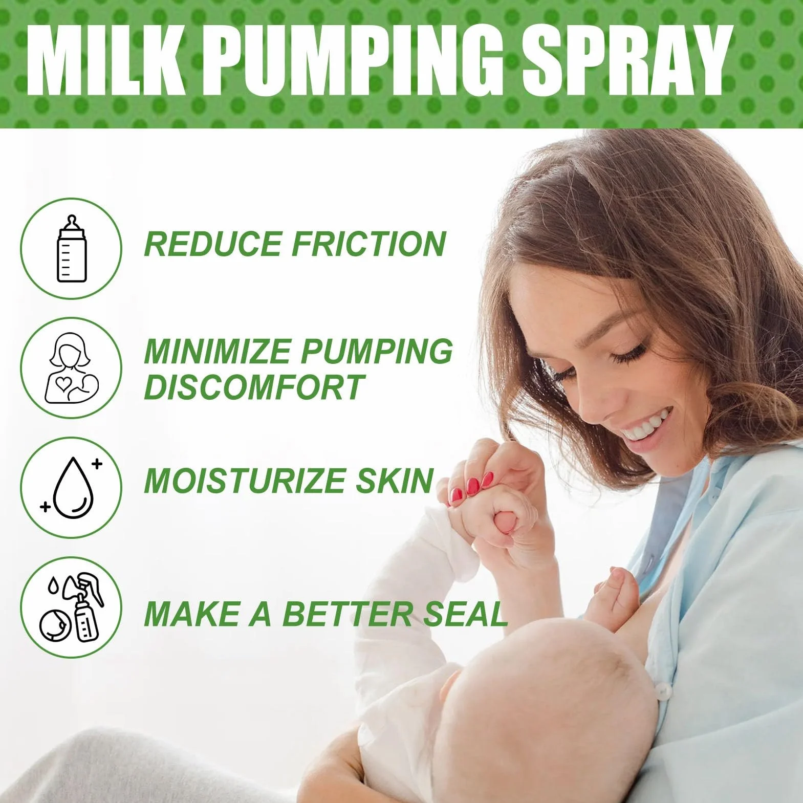 Spray do pompowania piersi, 2 szt., 118 ml, spray do pompowania mleka, nawilżający, odblokowujący sutki, pompka lubrykant w sprayu do karmienia piersią