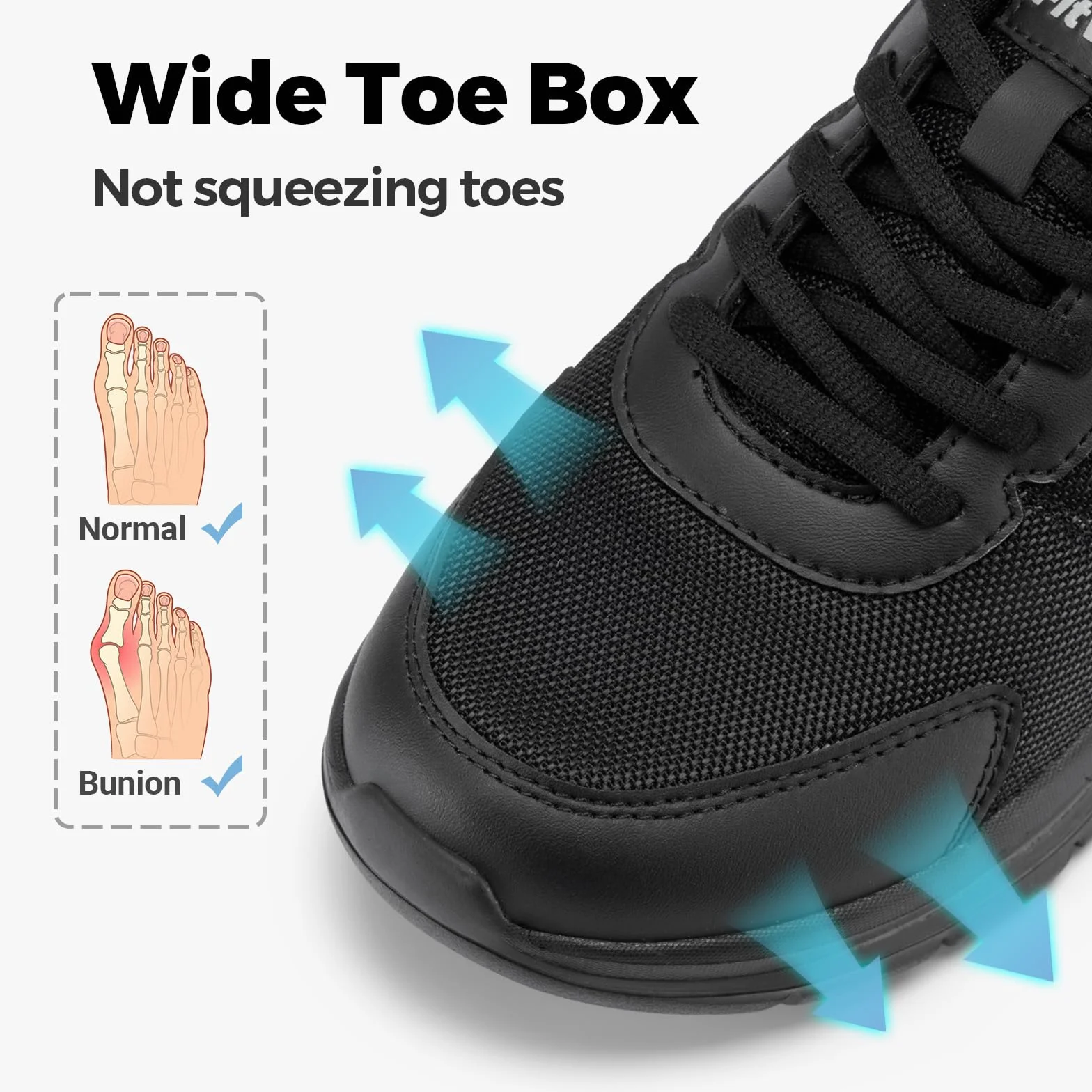Fitville Extra Wide Buty Do Chodzenia Męskie Lekkie Buty Casualowe Absorpcja Wstrząsów I Odbicia Buty Fitness Oddychające Siłownia Elastyczne I Giętkie