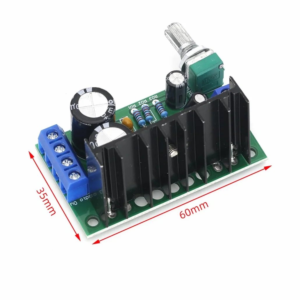 Hailege 2 szt. TDA2050 mono moduł wzmacniacza audio cyfrowy mono płyta wzmacniacza DC/AC 5-24 V wyjście 5W-120 W do głośnika