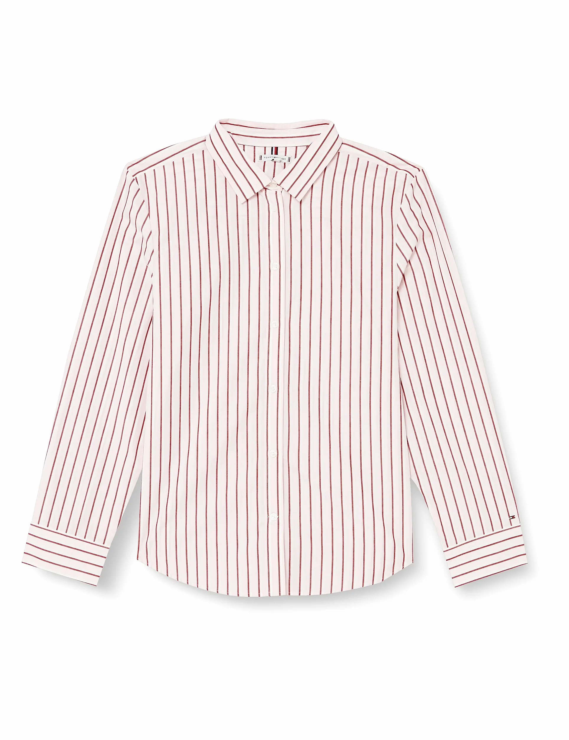 Tommy Hilfiger Damska koszula regularna LS Casual, RWB Pink Rouge STP, 38, Rwb Pink Rouge Stp, 64