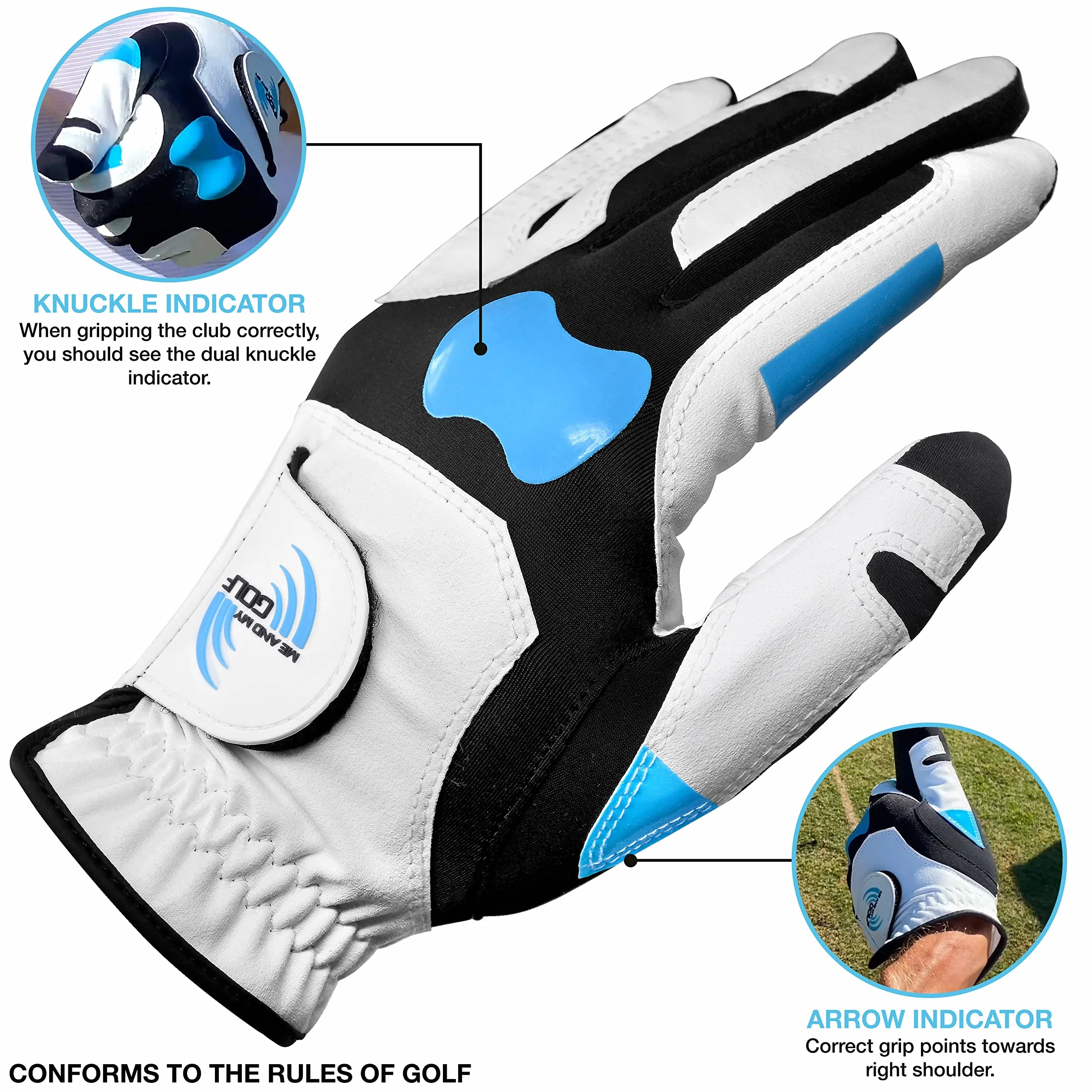 ME AND MY GOLF True Grip rękawice treningowe – idealne trzymanie przy każdym zamachu – rozmiar L/XL