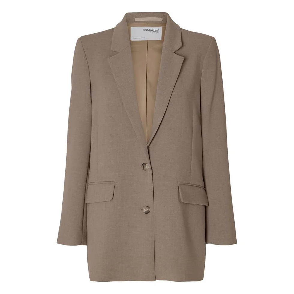 SELECTED FEMME Bluzka Kobiety Slfrita Ls Relaxed Blazer Camel Mel Noos