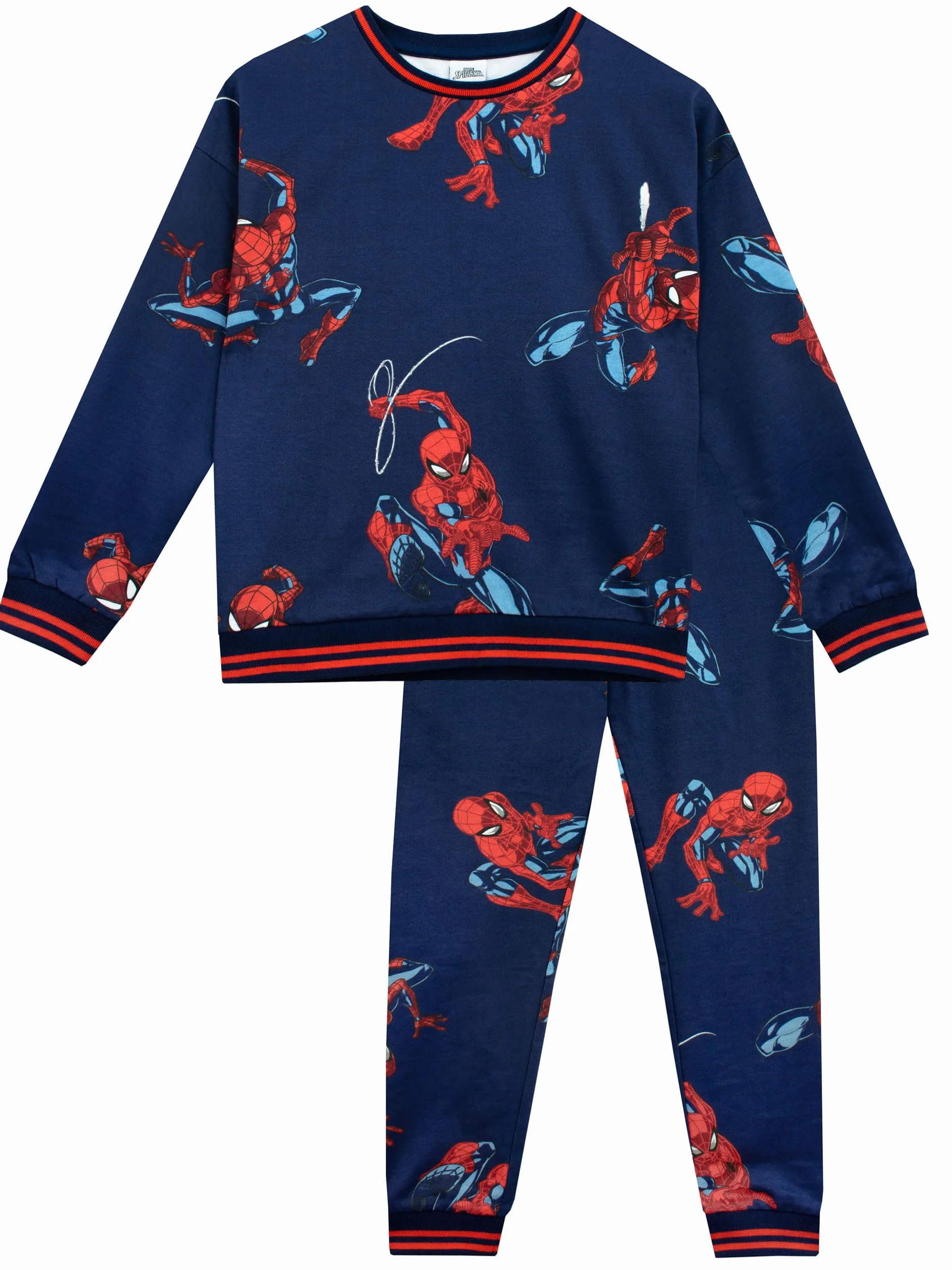 Komplet Spiderman od Marvel dla Chłopców | Bluza i Dresowe Spodnie dla Chłopców | Dres Spiderman dla Dzieci | Rozmiary od 2 do 12 lat | Oficjalna Odzież z Spidermanem