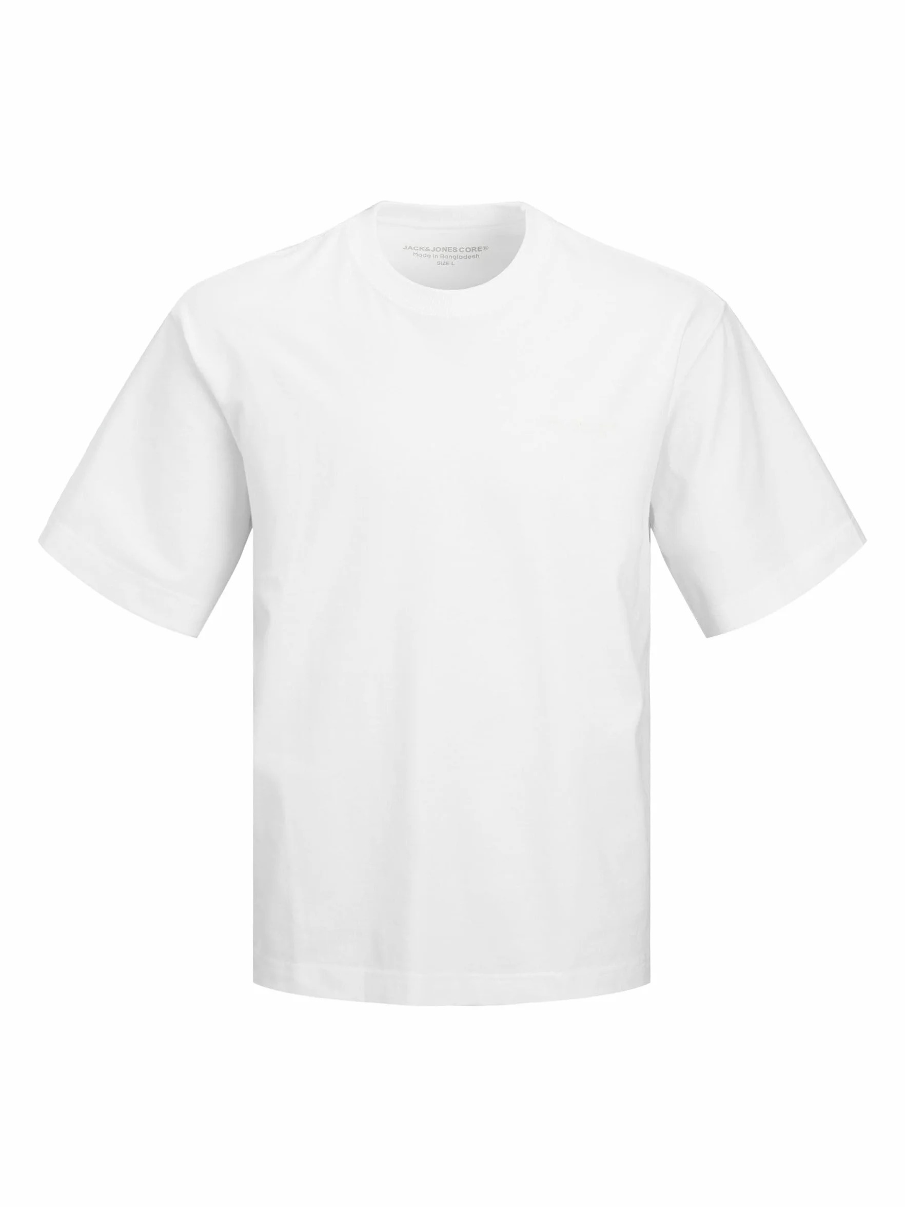 JACK & JONES Męska koszulka z nadrukiem na plecach Jcointerlude Easter Tee SS Crew Neck, Bright White, L