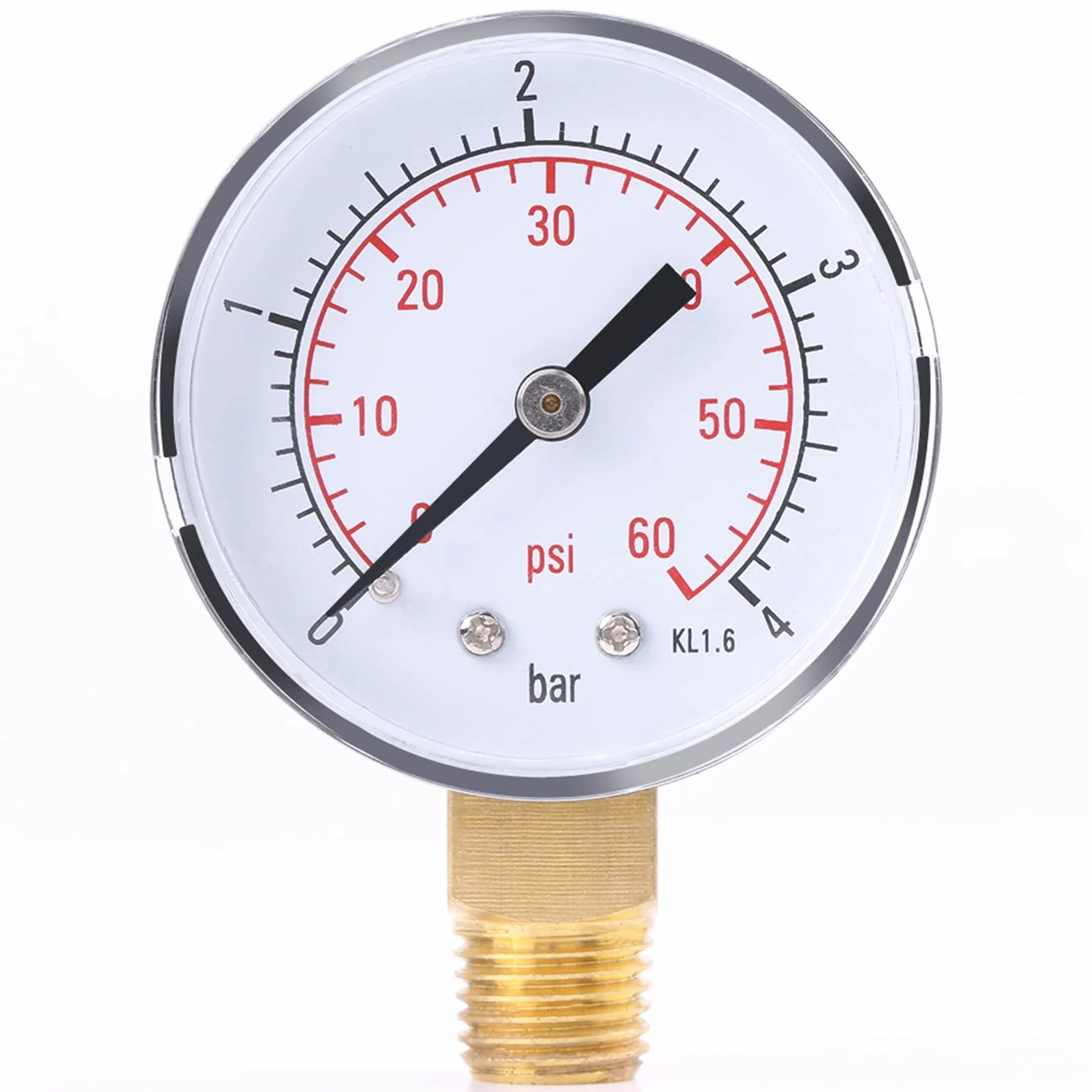 1 szt. manometr, manometr, paliwo, ciśnieniomierz, ciśnieniomierz, miernik ciśnienia 0-4 bar/0-60 psi NP