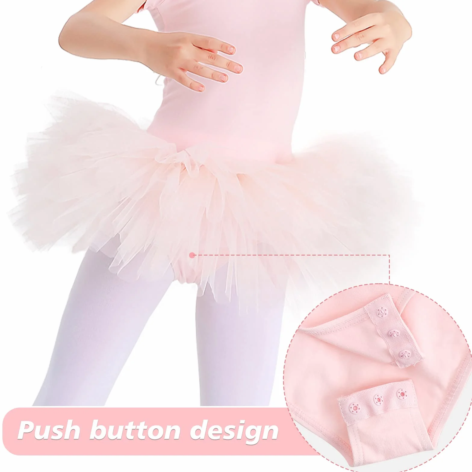 Bezioner Dziewczyna Tutu do tańca Body baletowe Leotard sukienka gimnastyczna z krótkim rękawem różowa (koń z guzikiem) 120