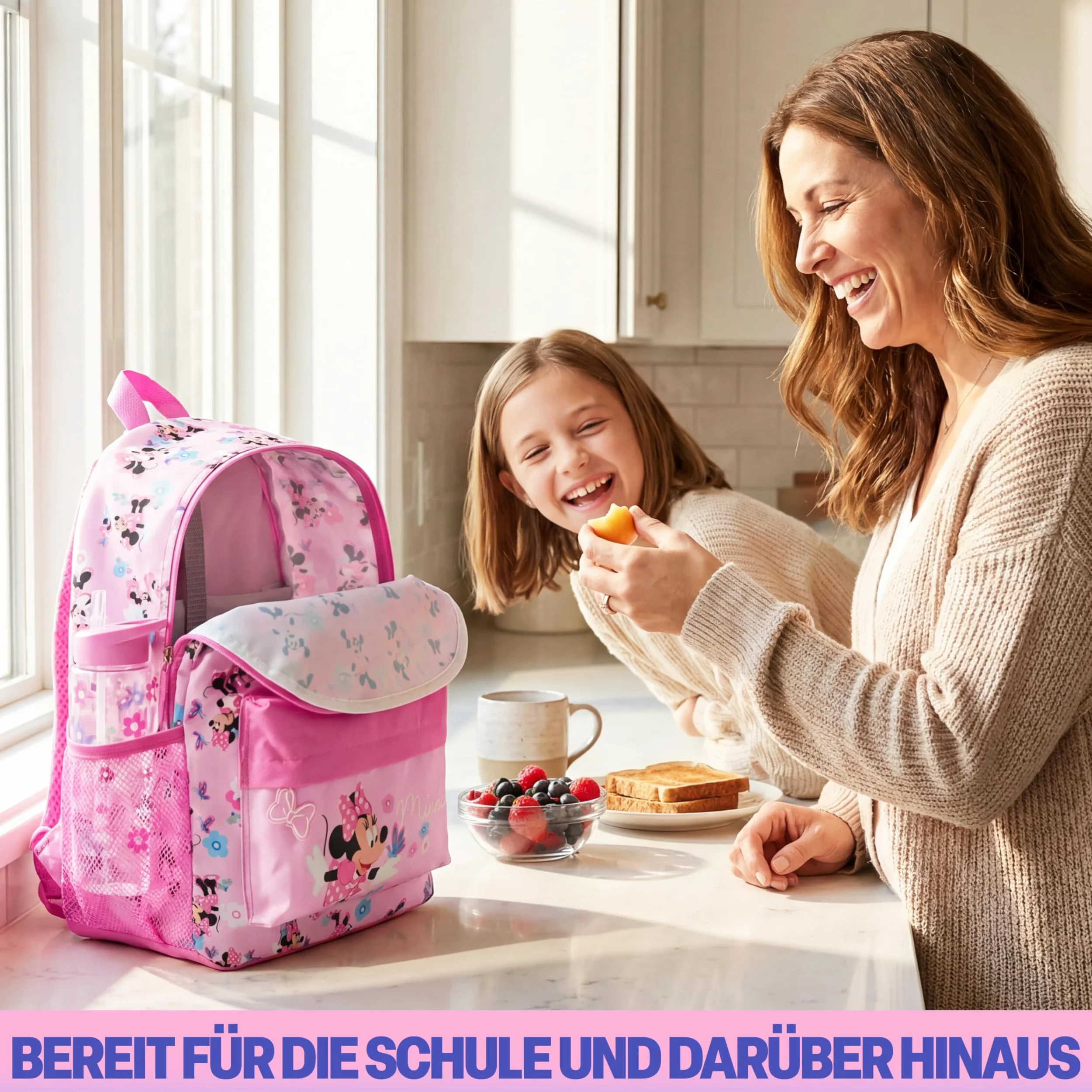 Get Trend Disney Kraina Lodu, Księżniczki, Myszka Minnie, Psi Patrol, zestaw plecaków dla dziewcząt, 2 szt., lekki plecak szkolny z butelką na wodę 500 ml, sportowa torba podróżna, duży plecak szkolny
