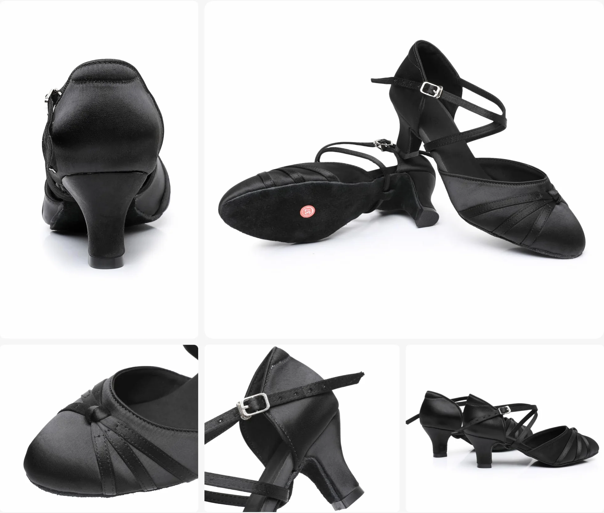 Damskie buty do tańca latynoskiego salsa tango walc obcas 5/7 cm