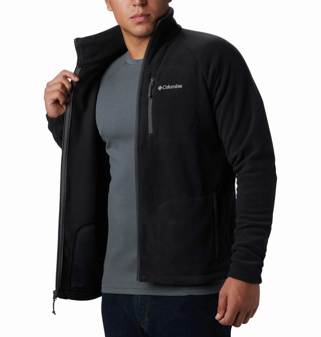 Columbia Fast Trek 2 Full Zip Fleece, Kurtka polarowa Mężczyźni, Black, XXL