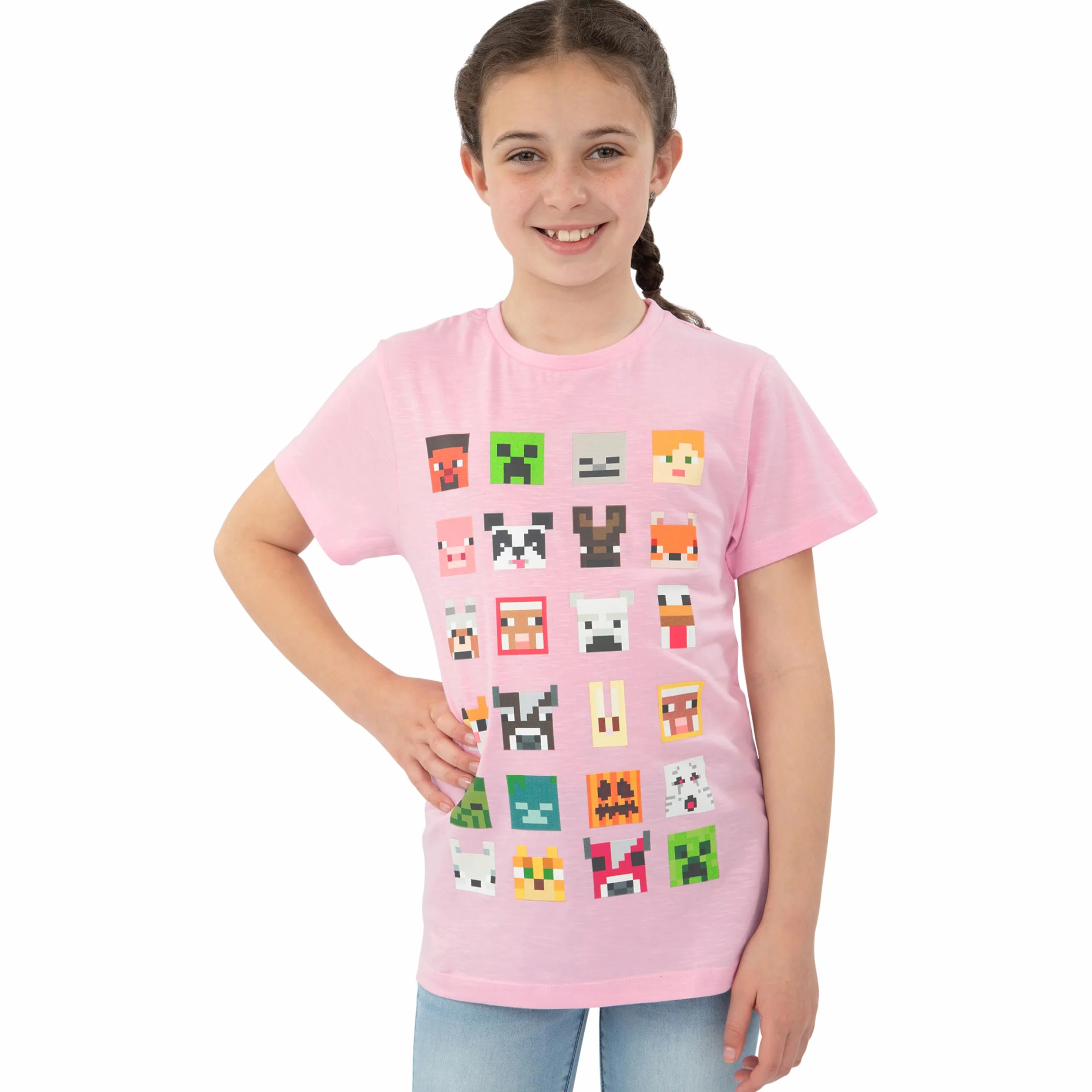 Minecraft T-shirt dziewczęcy