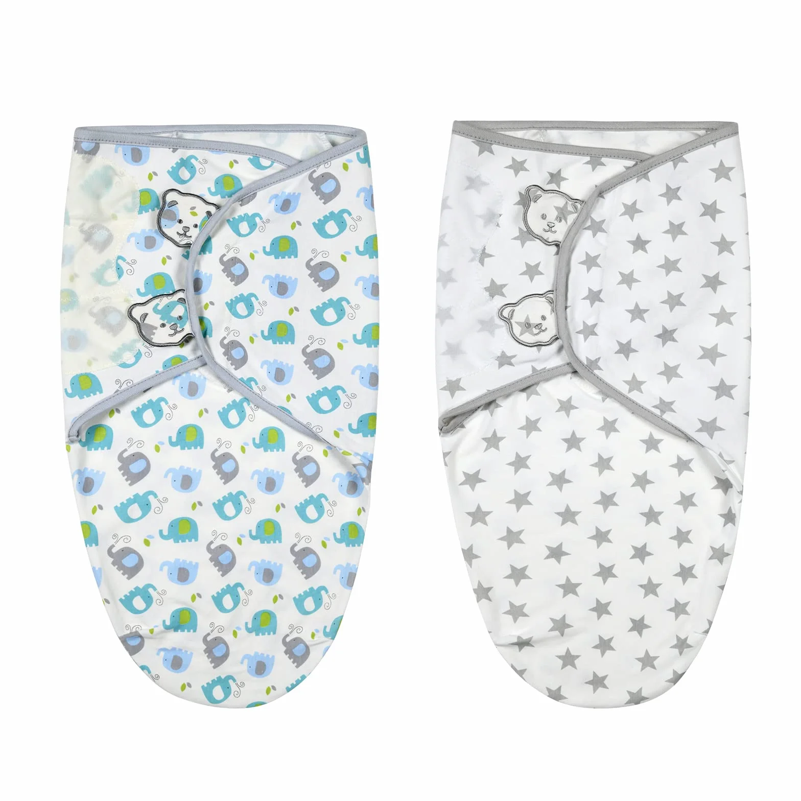 Vicloon Kocyki do owijania dla niemowląt, 2 szt. Kocyki do owijania, Organiczny bawełniany koc do owijania dla niemowląt 4-6 miesięcy 6-8 kg