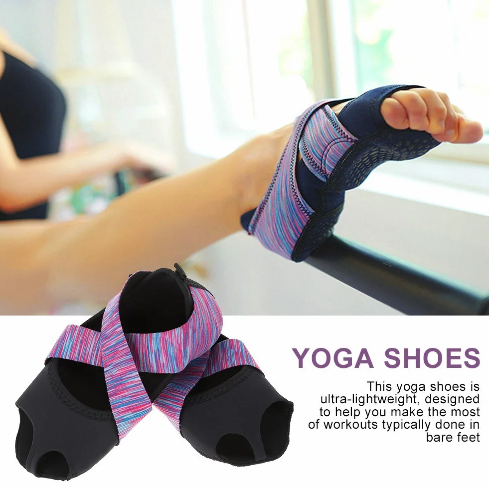 Buty Jogi, Kobiety Pilates Barre Buty Miękki Taniec Taniec Fioletowy z antypoślizgową podeszwą do Tańca Pilates
