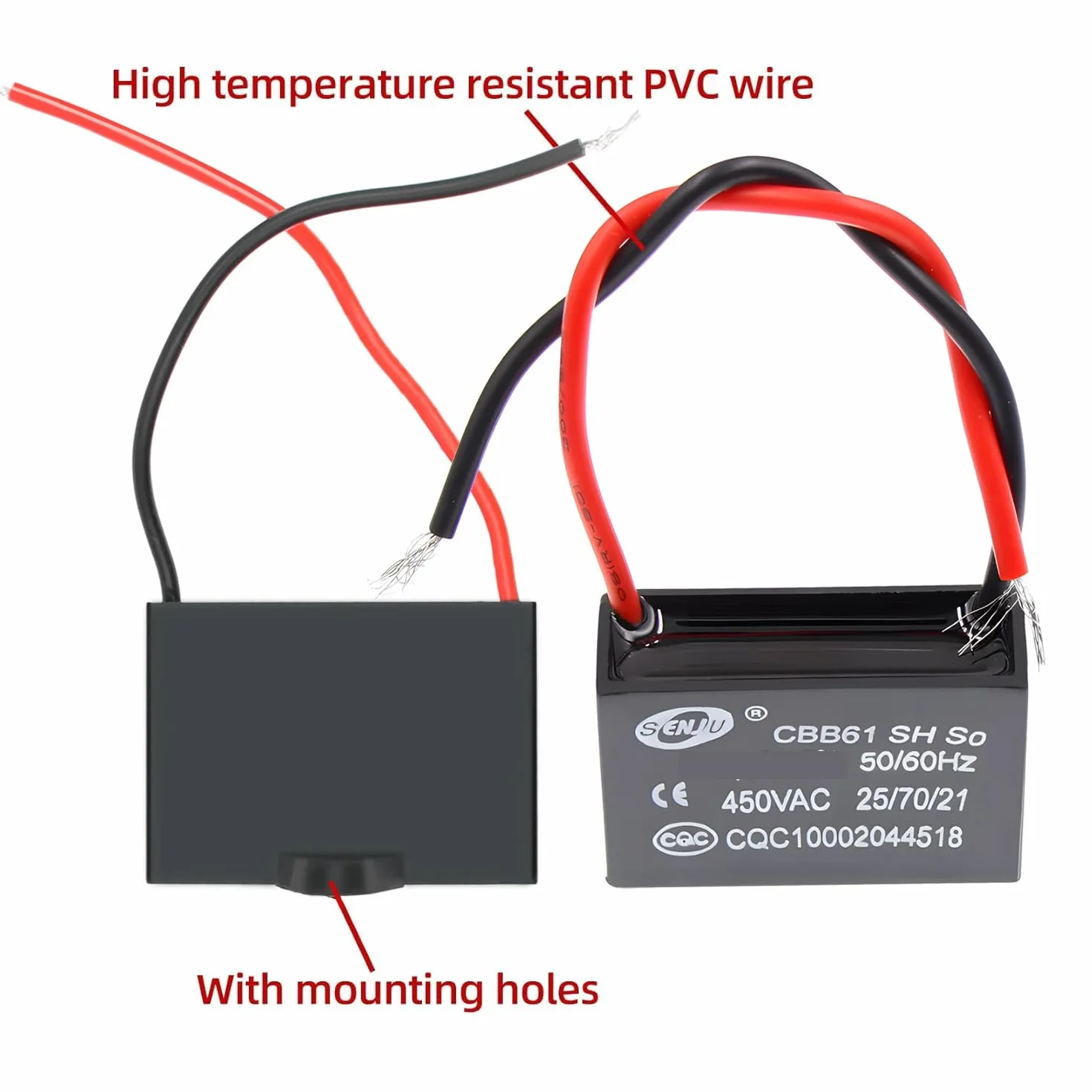 DollaTek 2 szt. CBB61 1.2uF 450V AC 50 / 60Hz wentylator silnika pr?du kondensatora