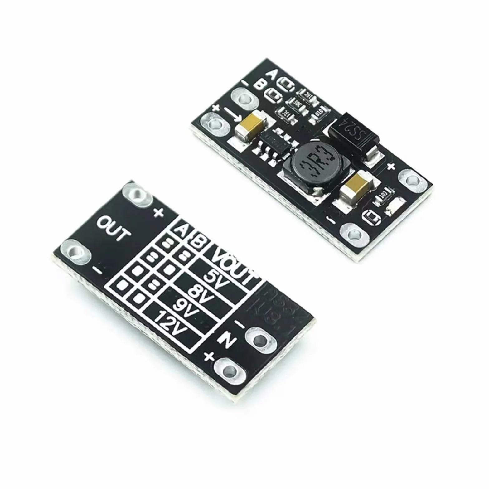 12 szt. wielofunkcyjny moduł ładowania baterii litowej typu "zrób to sam", 3,7 V na 5 V, 8 V, 9 V, 12 V, przetwornik Step-Up Board z wyświetlaczem LED