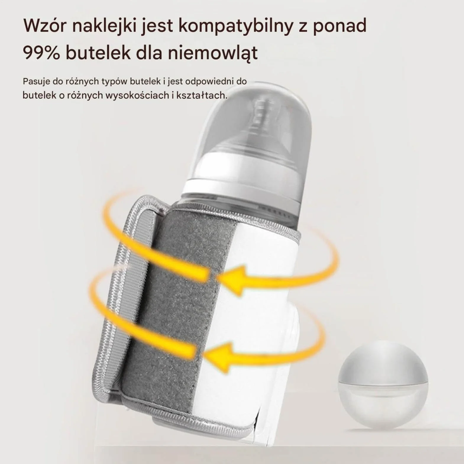 Bottle Warmer - USB Powered Milk Heating Sleeve for Infant Feeding | Portable Fabric Warmer Wrap with Adjustable Temperature Support, Travel Bottle Heater for Car Camping Nursery Home Use