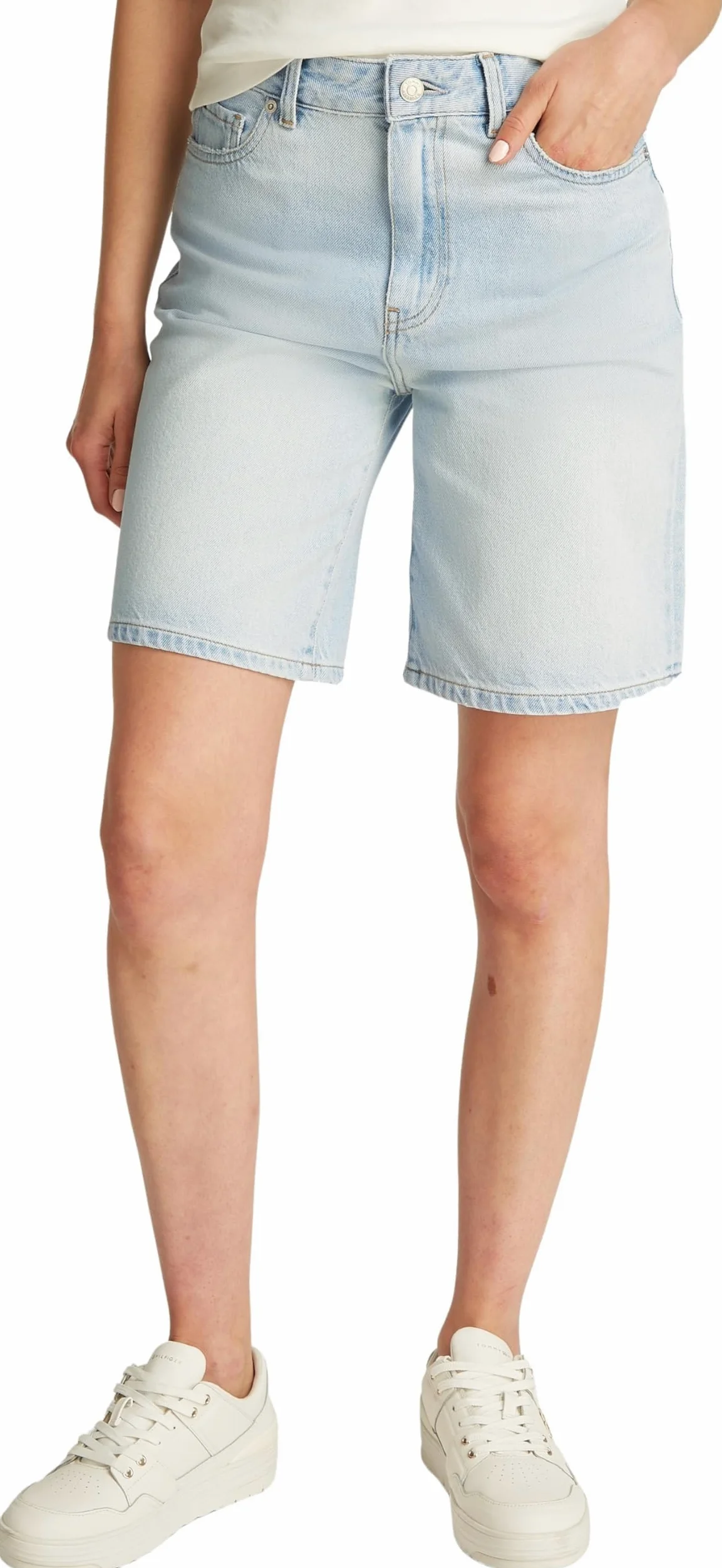 TOMMY HILFIGER Dnm Bermuda Short Hw Sky Ww0ww44388 - DNM BERMUDA SHORT HW SKY WW0WW44388 Kobiety