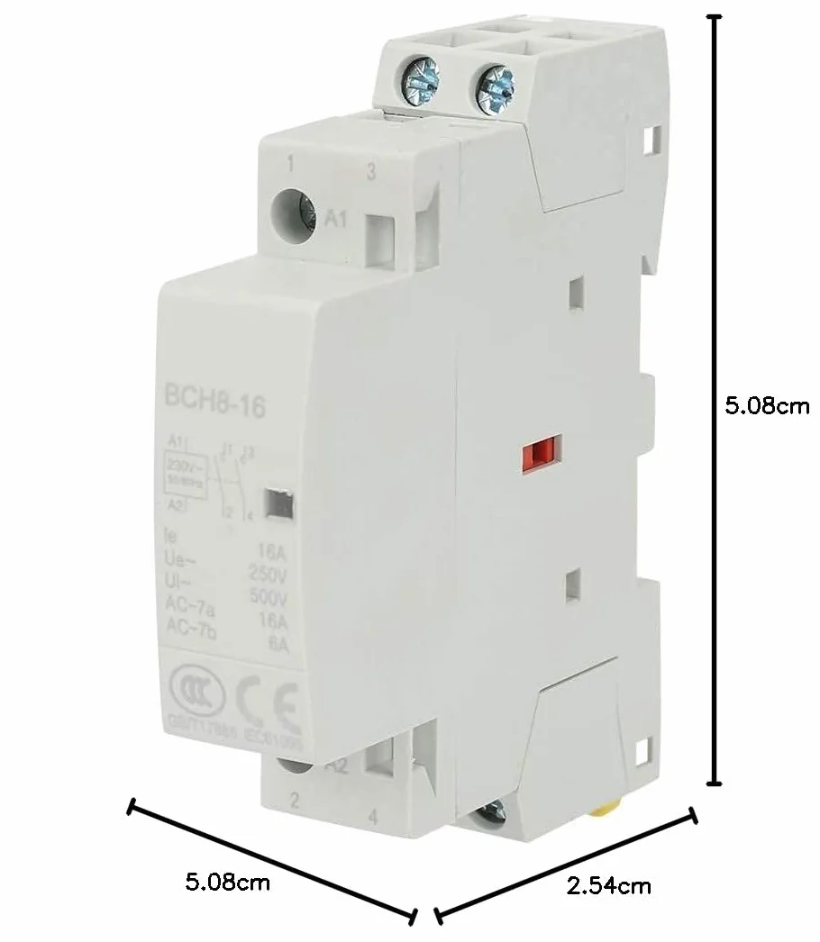 2P AC stycznik 16A przekaźnik na szynę Din AC stycznik 2NO 220V/230V 50HZ/60HZ
