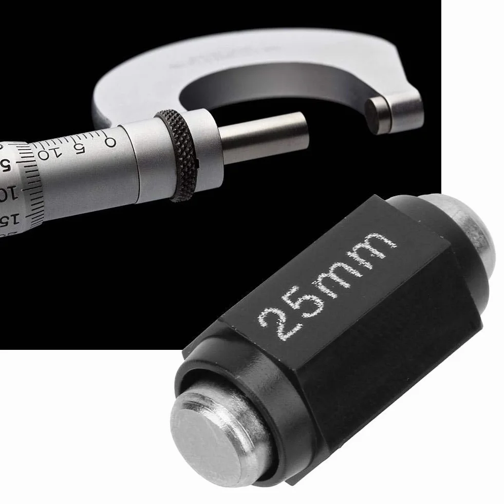 Zewnętrzny blok kalibracyjny mikrometru, pręt ze stali nierdzewnej 25 mm, 50 mm, 75 mm, 100 mm do kalibracji mikrometrów. (25 mm)
