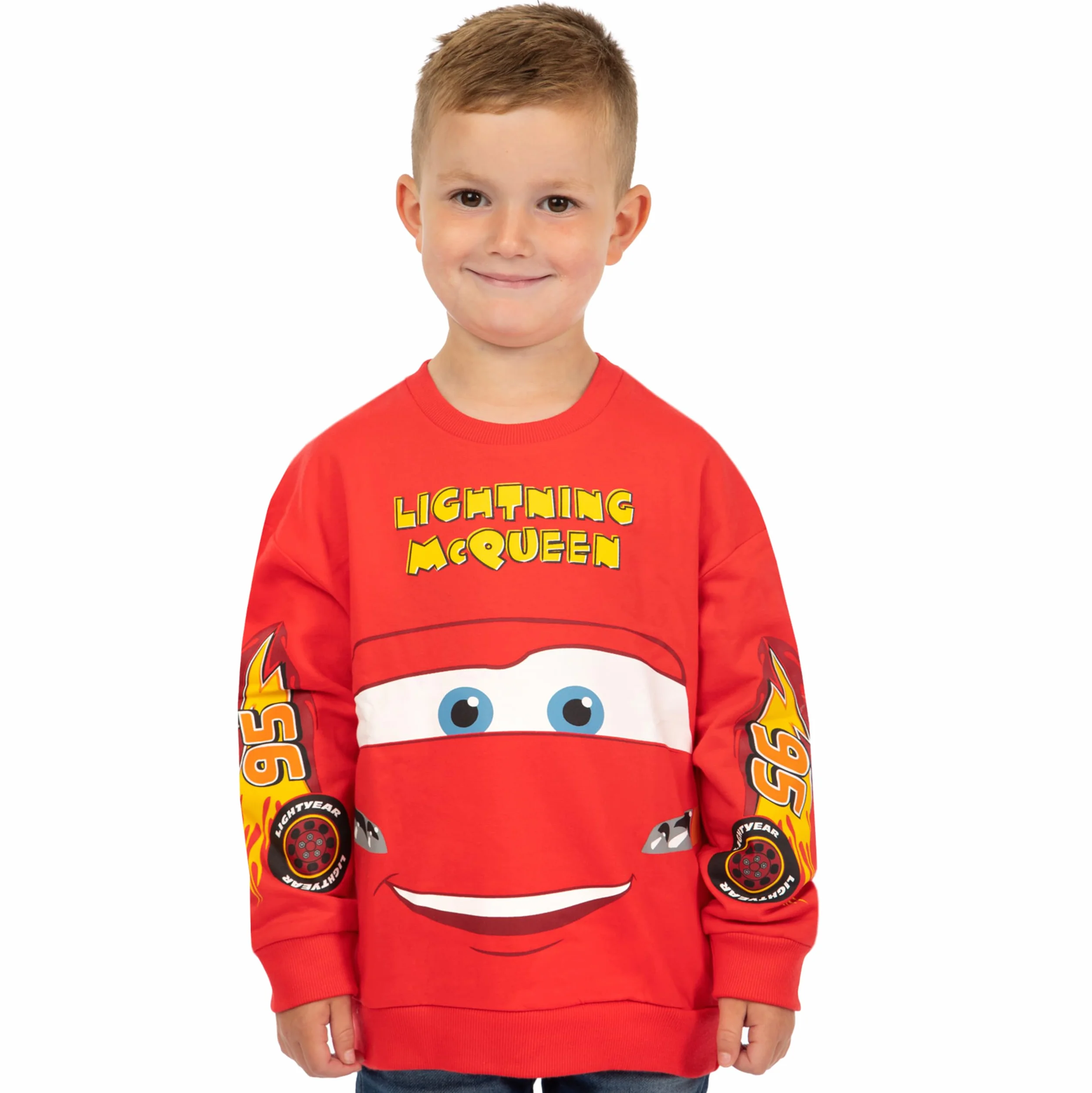 Disney Cars Bluza Chłopców | Sweter Lightning McQueen | Ubrania Lightning McQueen | Bluzy Dla Chłopców