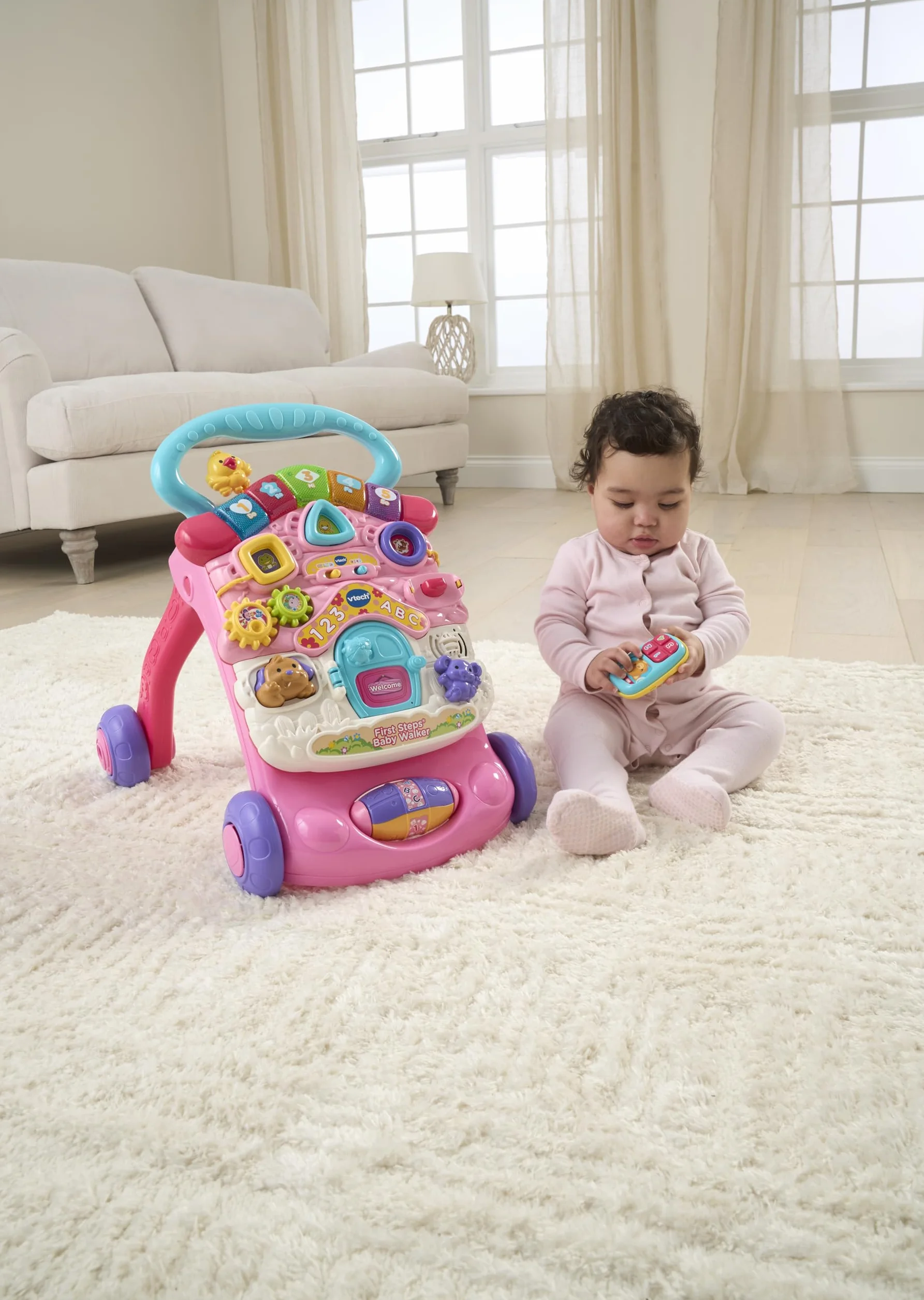 VTech 505653 chodzik dla niemowląt, różowy