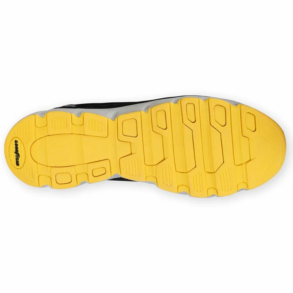 Goodyear S1P//HRO męski trener palców i podeszwy środkowej, bez metalu, z materiału kompozytowego, czarny pomarańczowy, 44 EU